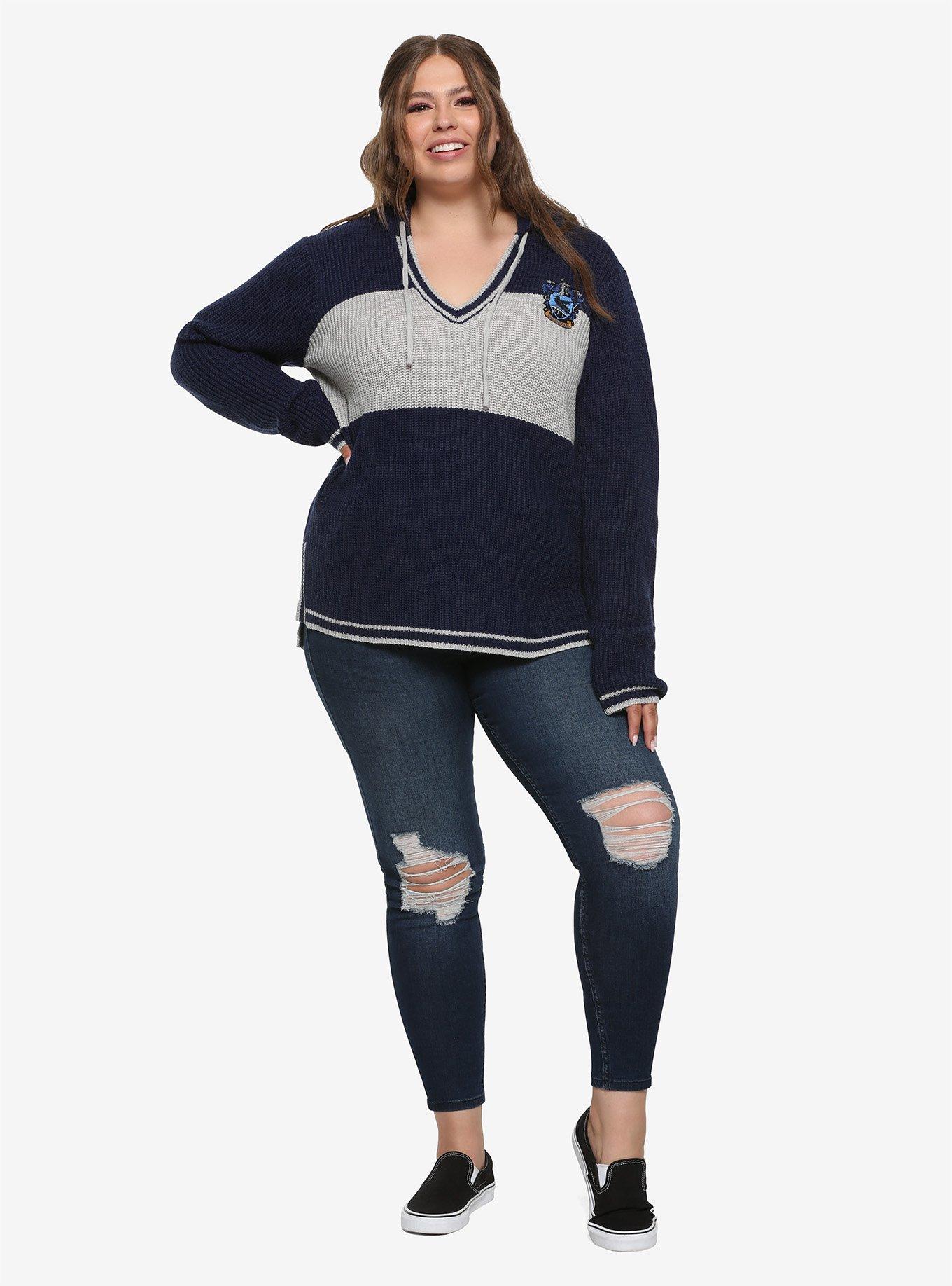 Harry Potter Ravenclaw Hooded Sweater Plus Size, , alternate