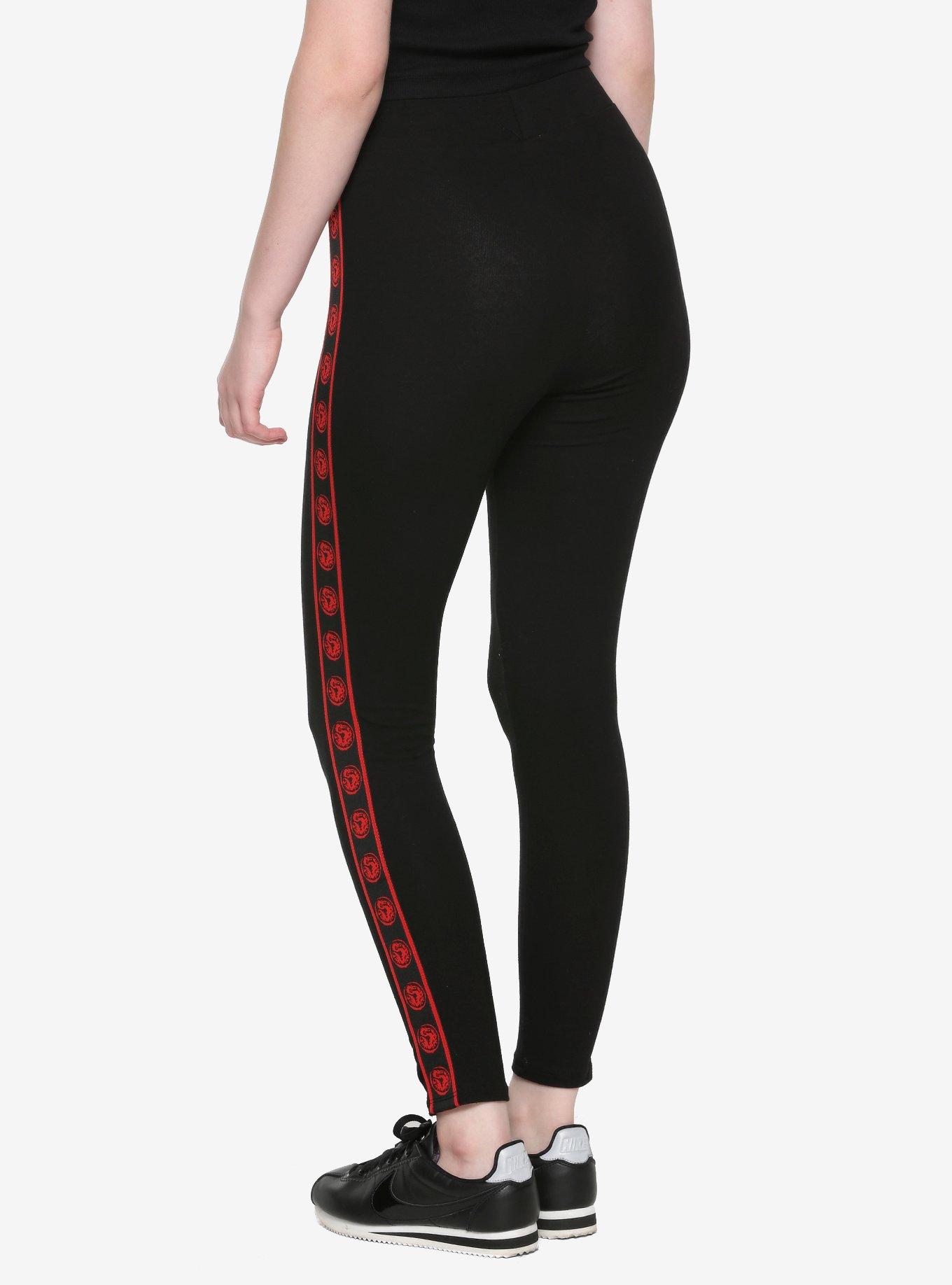 Disney Mulan Taped Leggings, BLACK, alternate