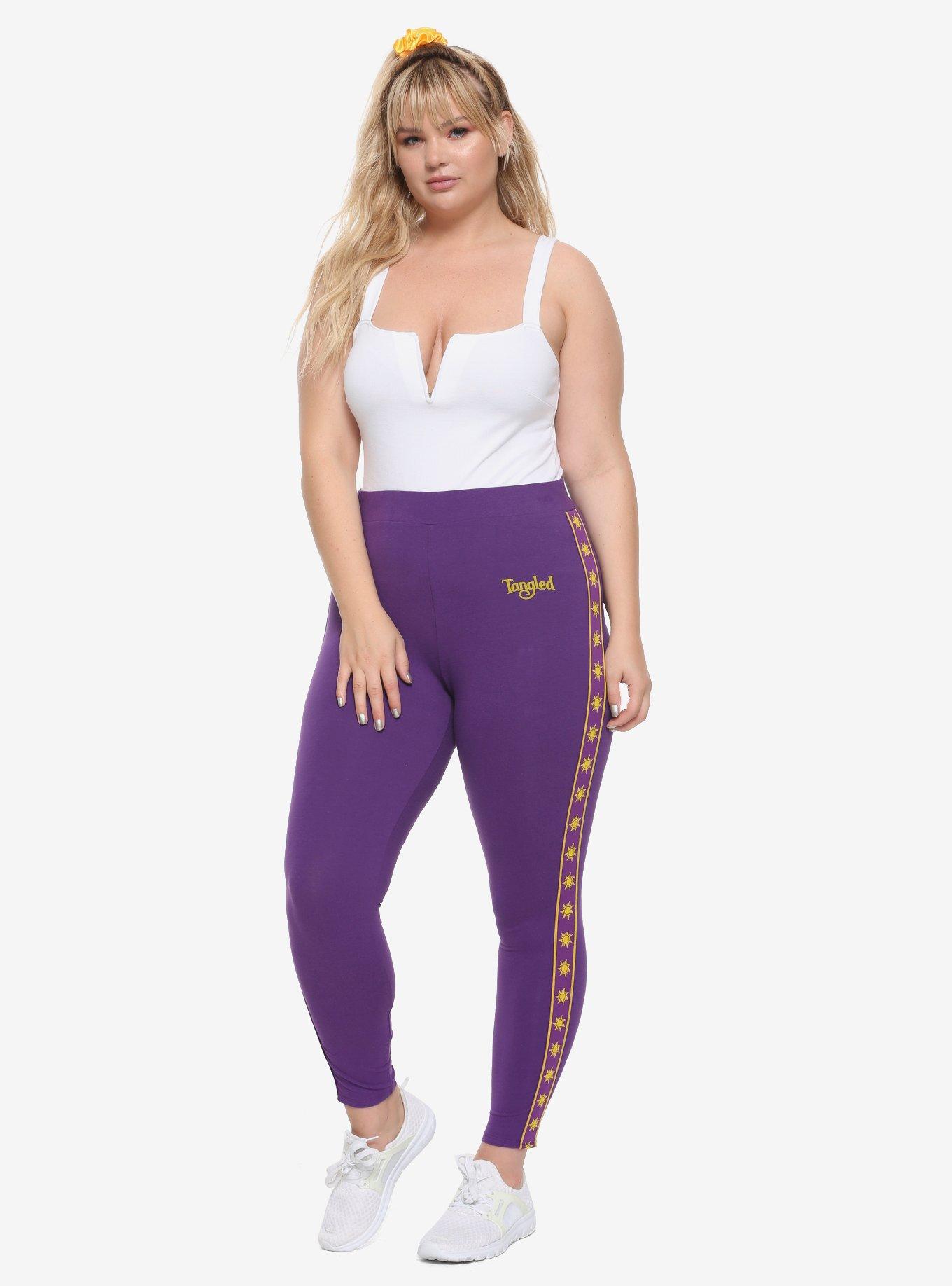 Disney Tangled Sun Taped Leggings Plus Size, PURPLE, alternate