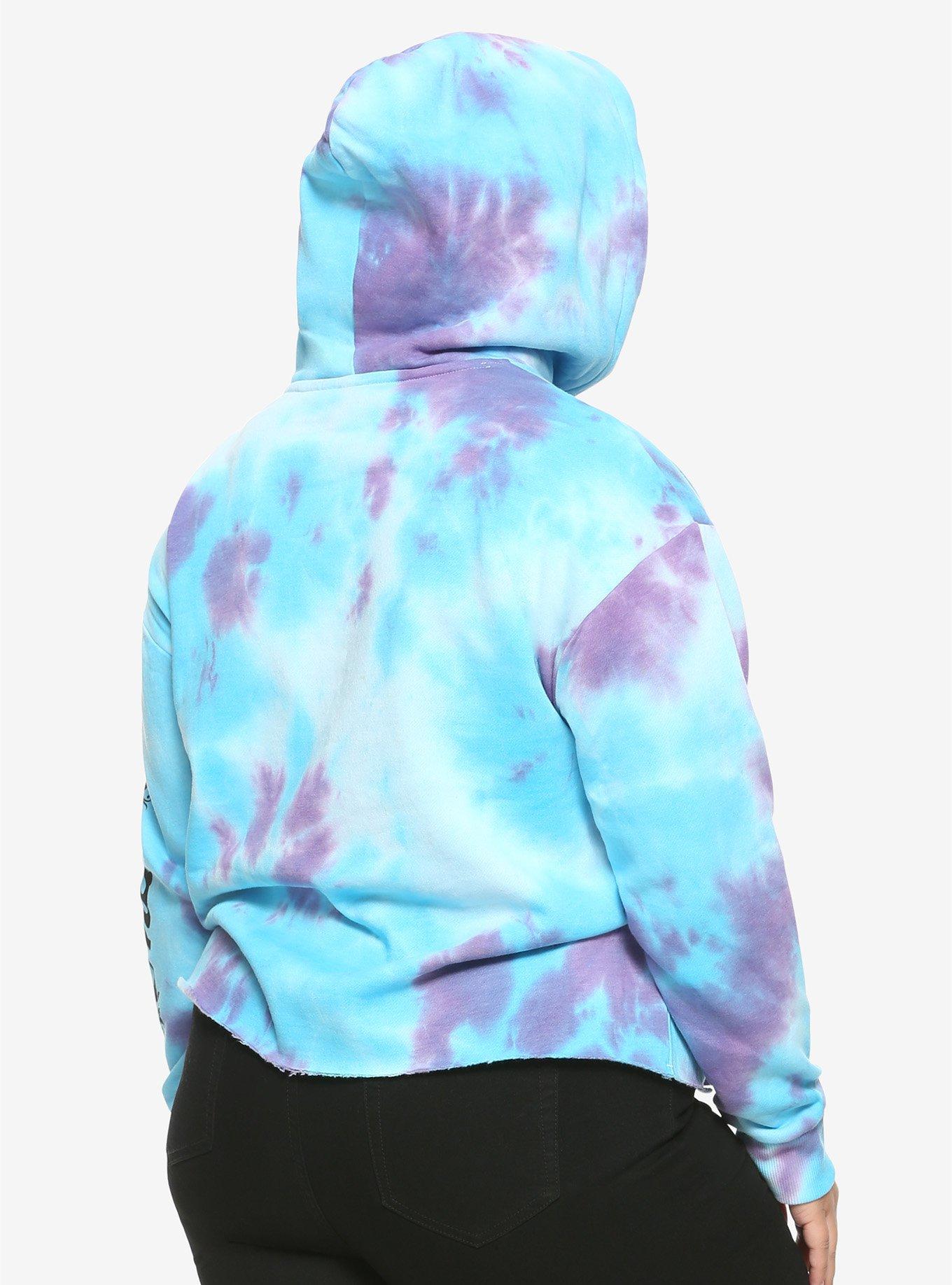 Disney Lilo & Stitch Tie-Dye Crop Girls Hoodie Plus Size, MULTI, alternate