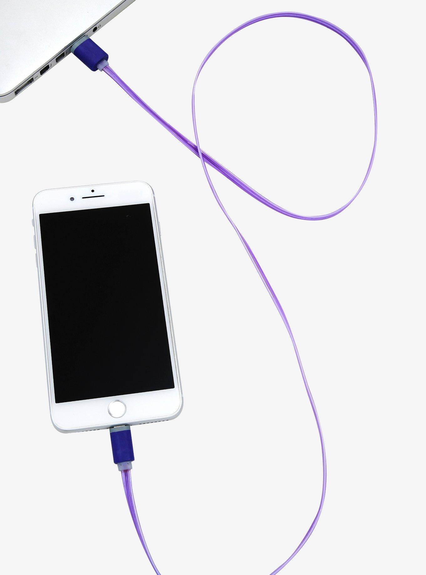 Purple LED Light Up Lightning Charging Cable, , alternate