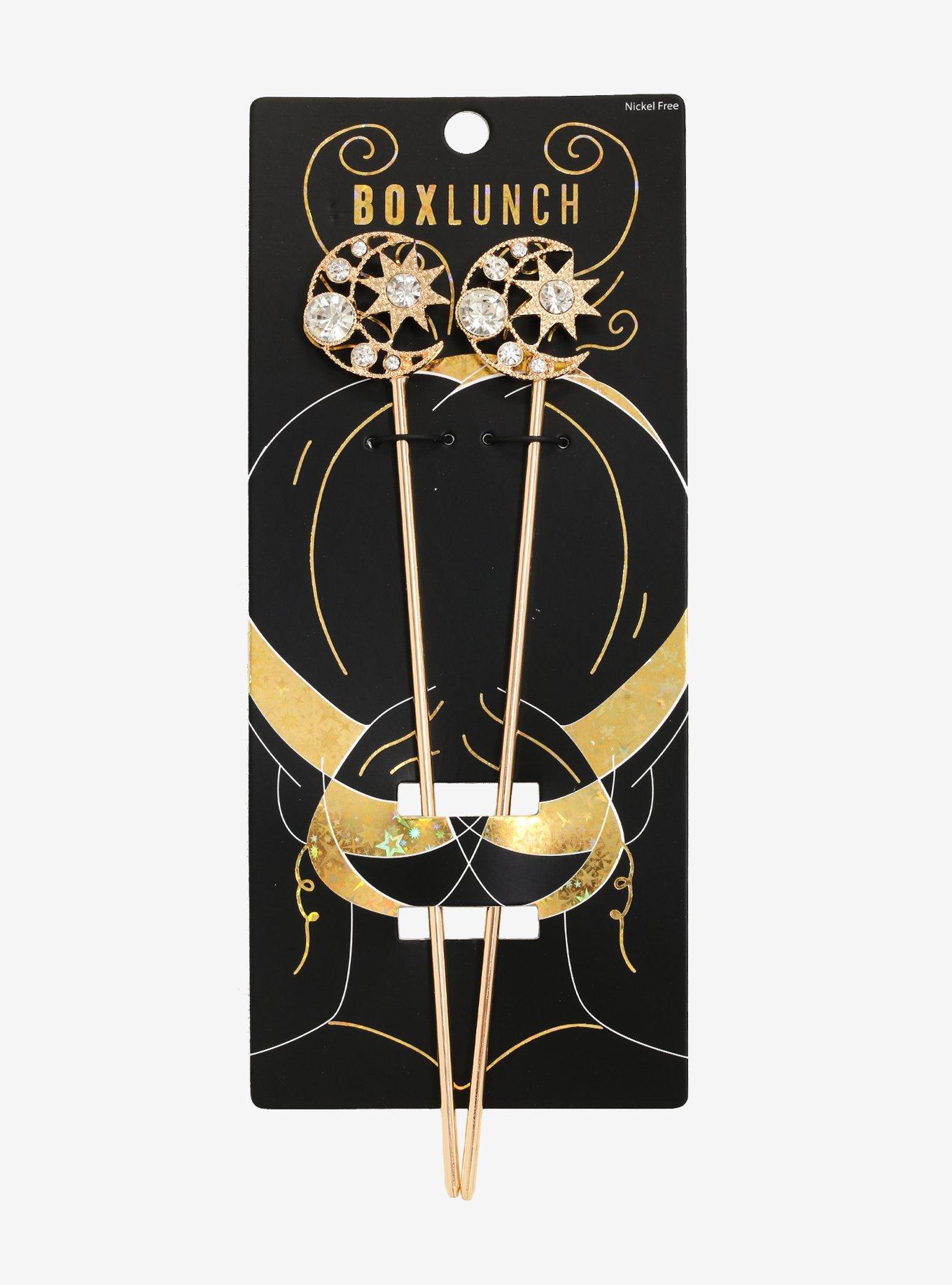 Crescent Moon Star Hair Sticks - BoxLunch Exclusive, , alternate