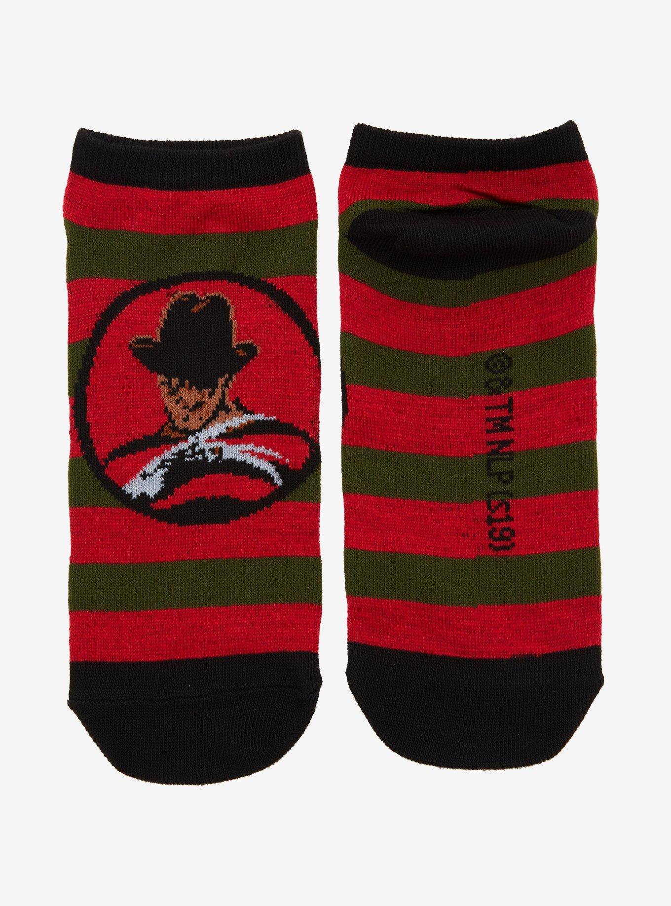 A Nightmare On Elm Street Freddy Sweater No-Show Socks, , alternate