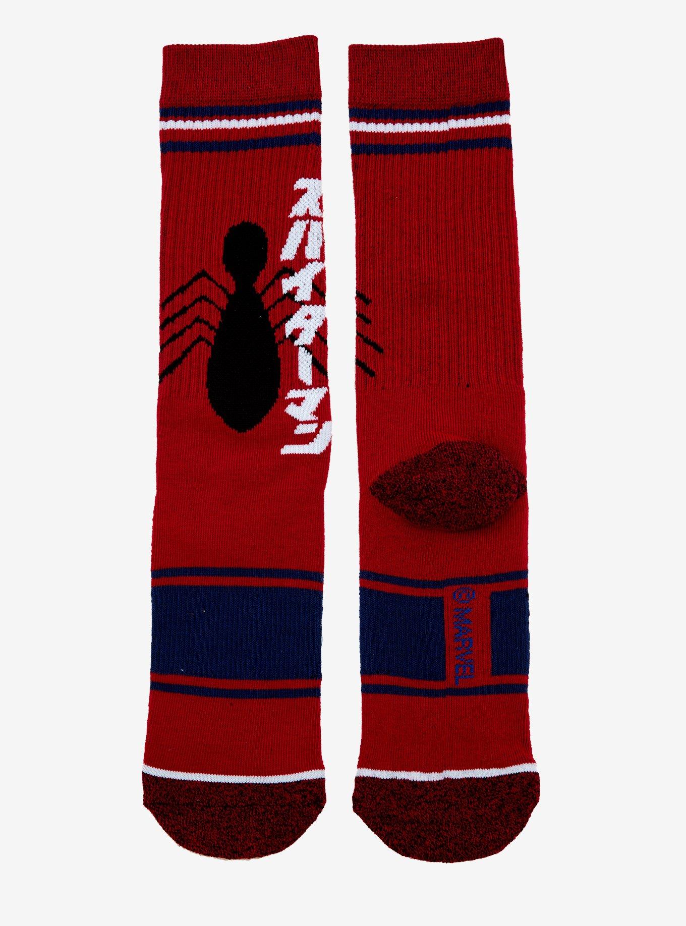 Marvel Spider-Man Stripe Crew Socks, , alternate