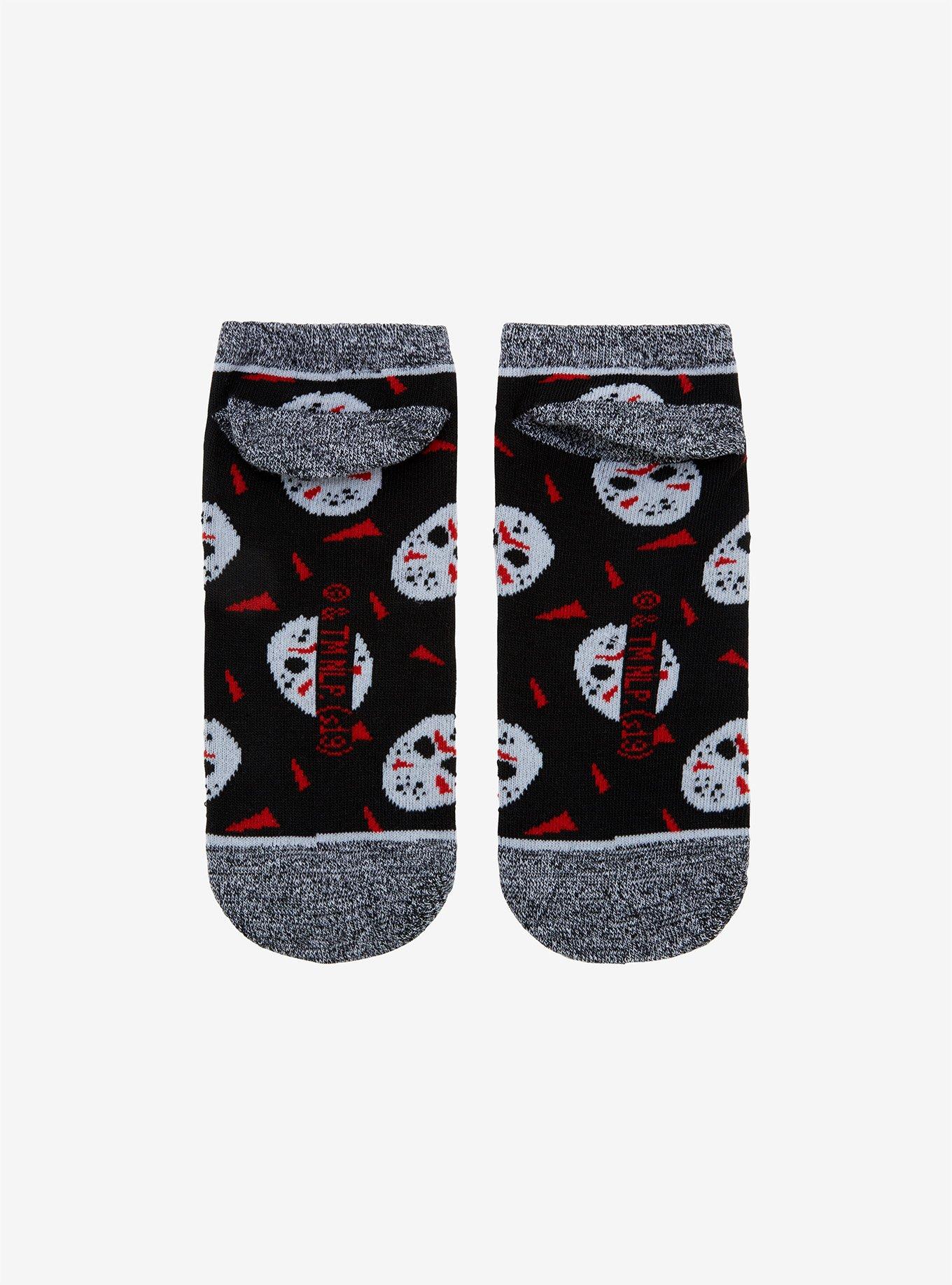 Friday The 13th Jason Mask No-Show Socks, , alternate