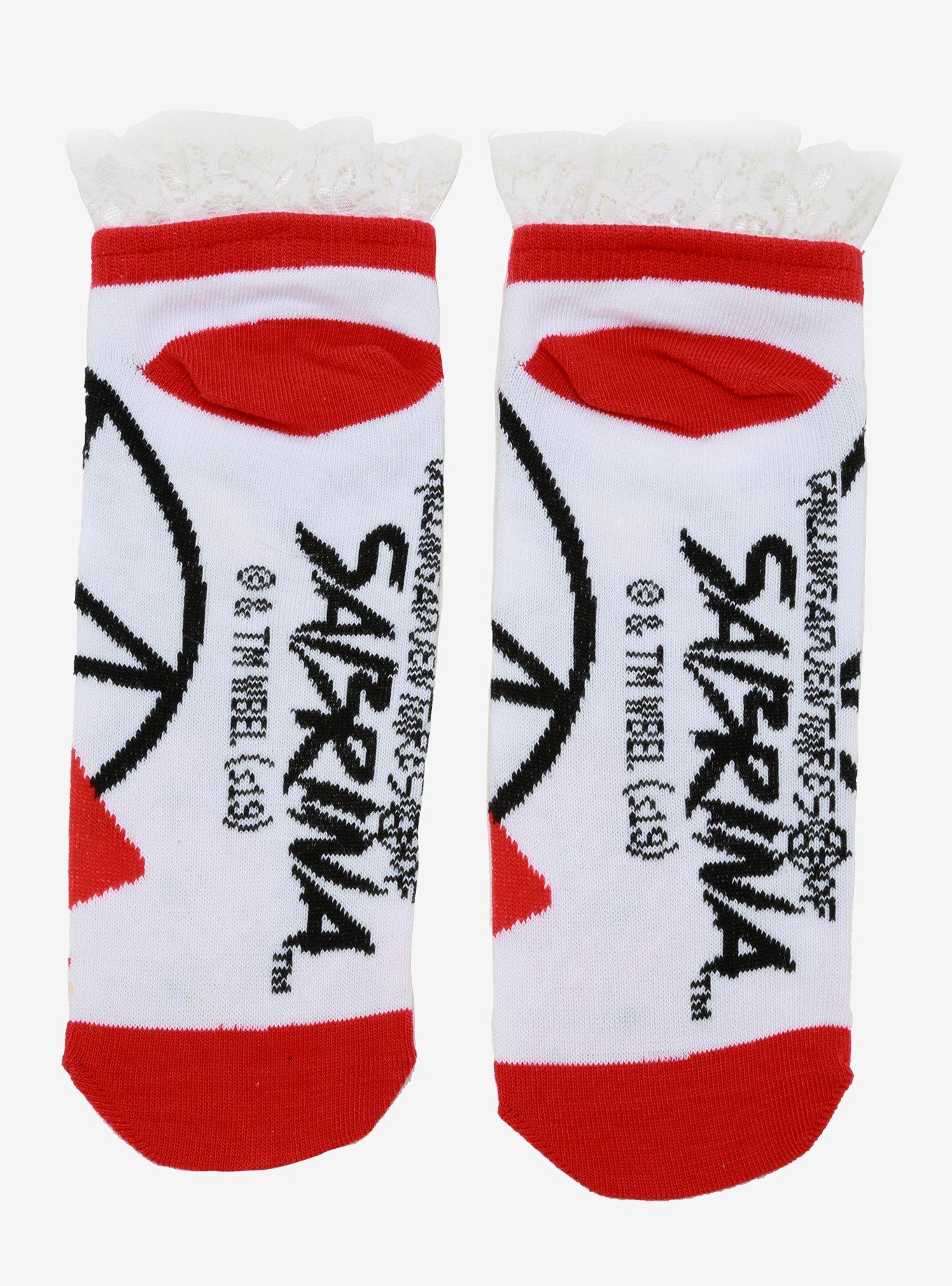 Chilling Adventures Of Sabrina Outline Lace No-Show Socks, , alternate