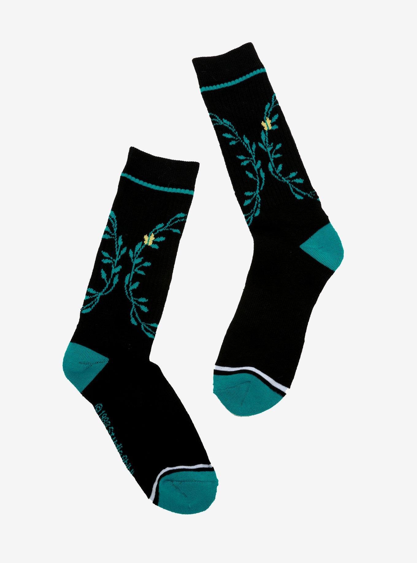 Studio Ghibli My Neighbor Totoro Teal Crew Socks, , alternate