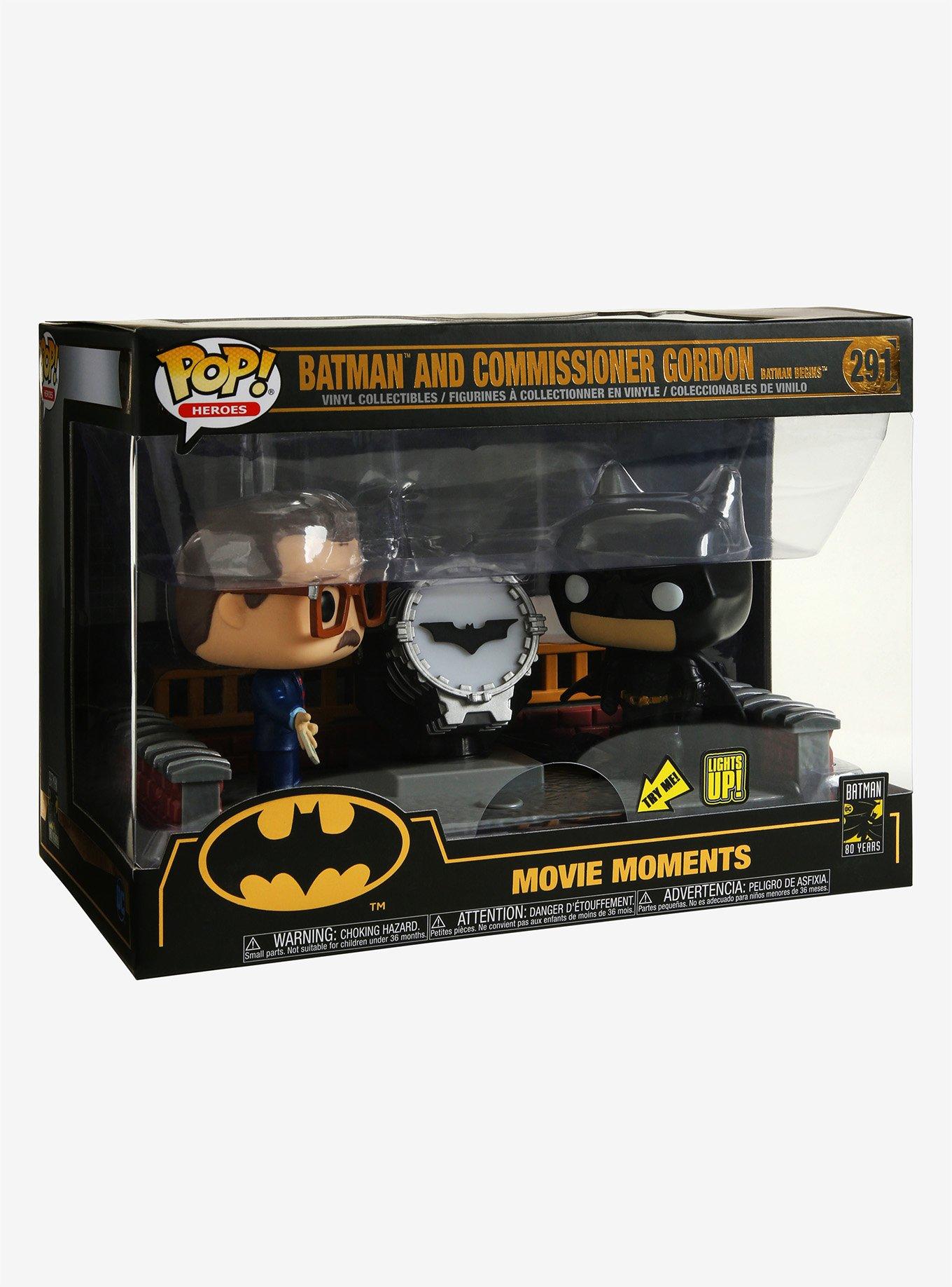 Funko Pop! Movie Moments DC Comics Batman and Commissioner Gordon (Batman Begins) 80th Anniversary Light-Up Vinyl Collectibles, , alternate