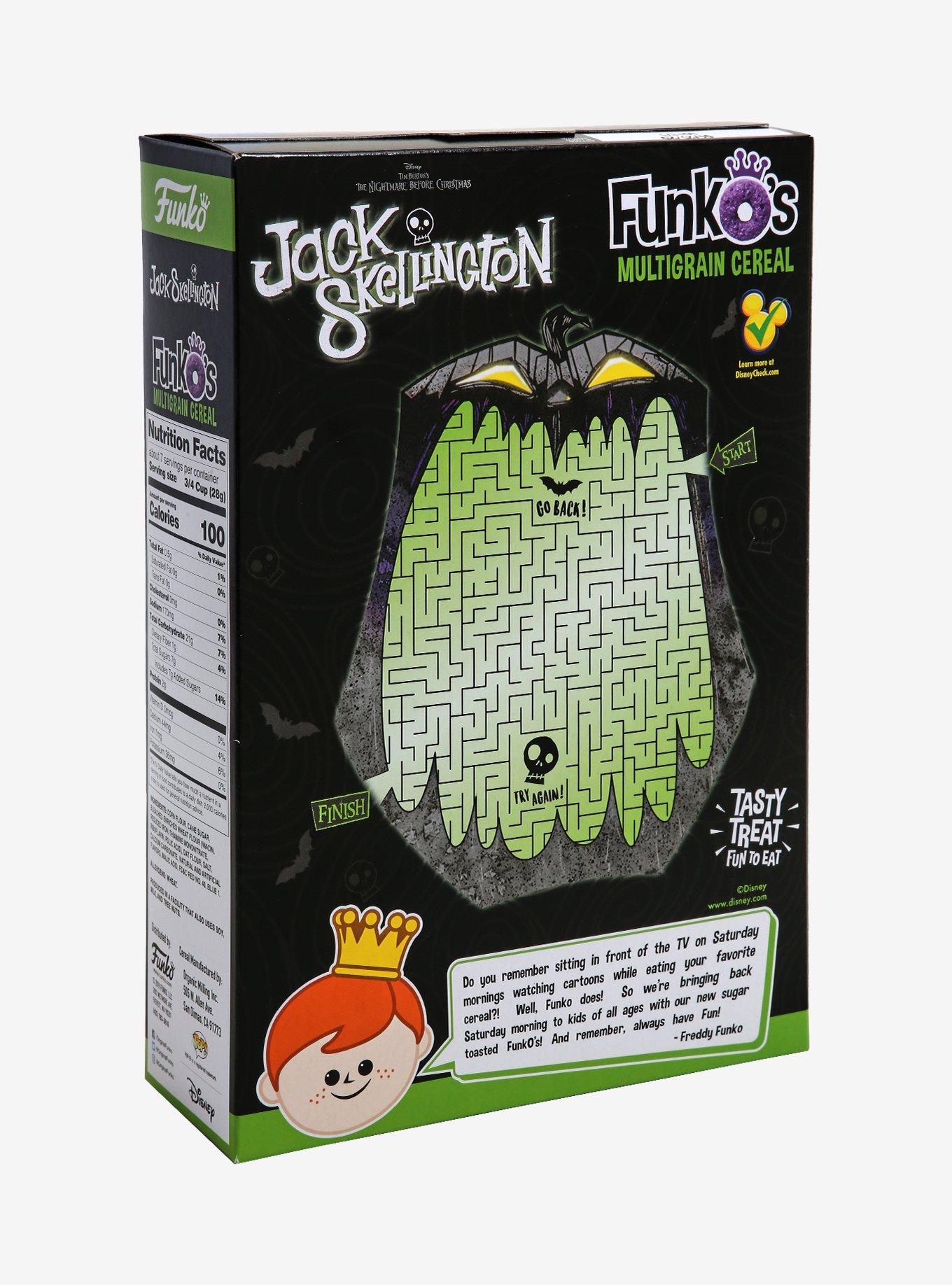 Funko The Nightmare Before Christmas FunkO's Cereal With Pocket Pop! Jack Skellington Cereal Hot Topic Exclusive, , alternate