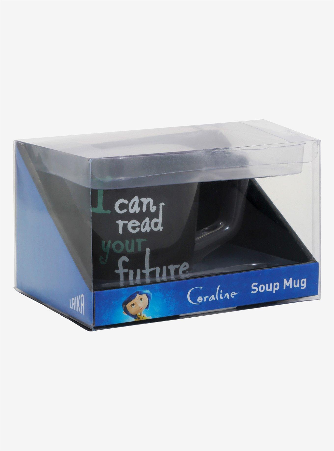 Coraline Tea Reading Soup Mug - BoxLunch Exclusive, , alternate