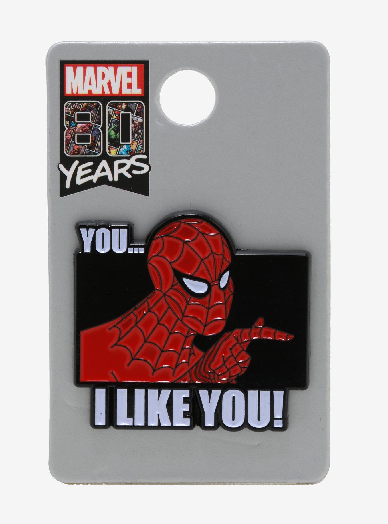 Marvel Spider-Man I Like You Enamel Pin, , alternate