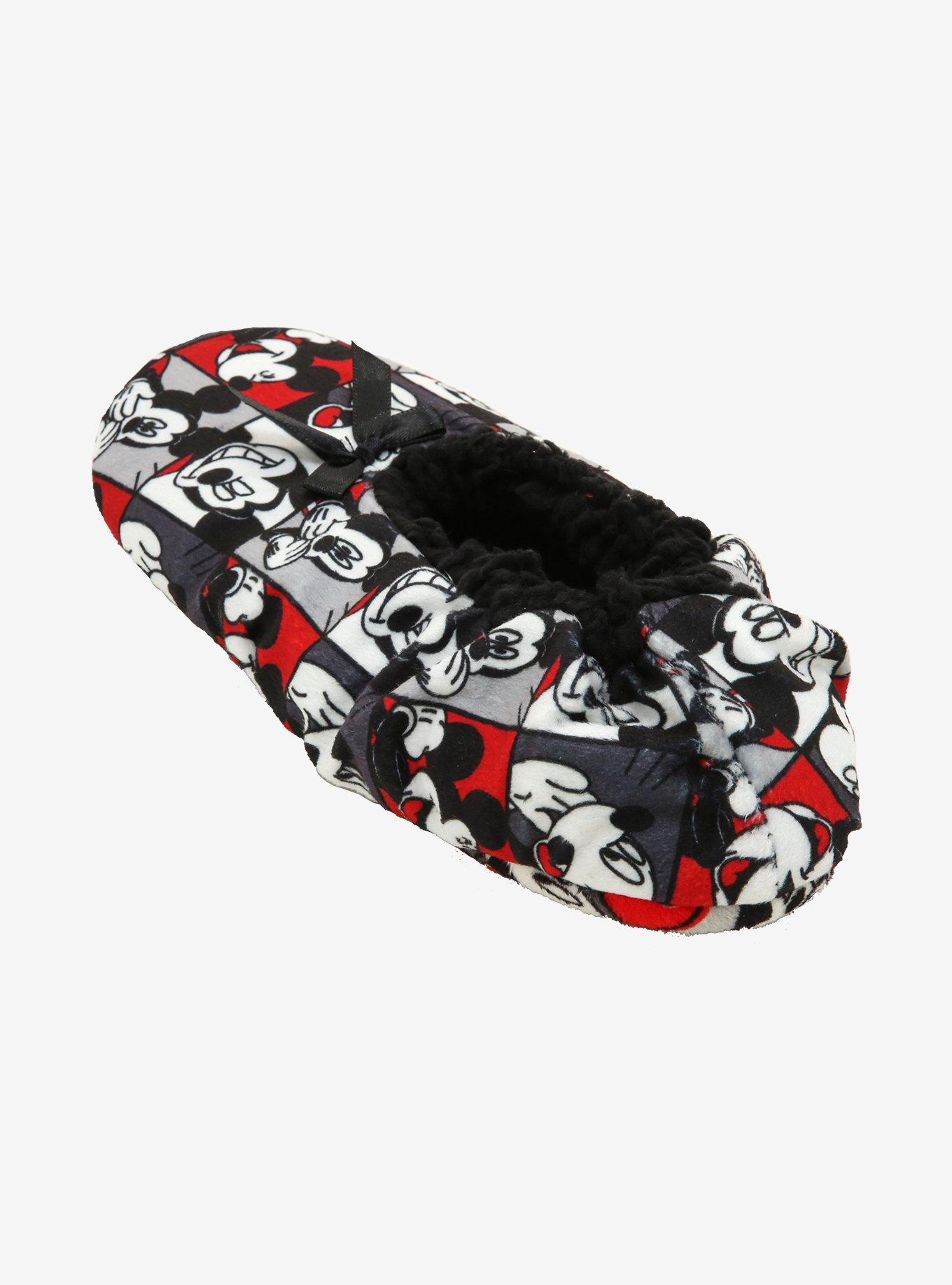 Disney Mickey Mouse Allover Print Cozy Slippers, , alternate