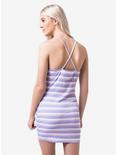 Daisy Street Purple Striped Dress, , alternate