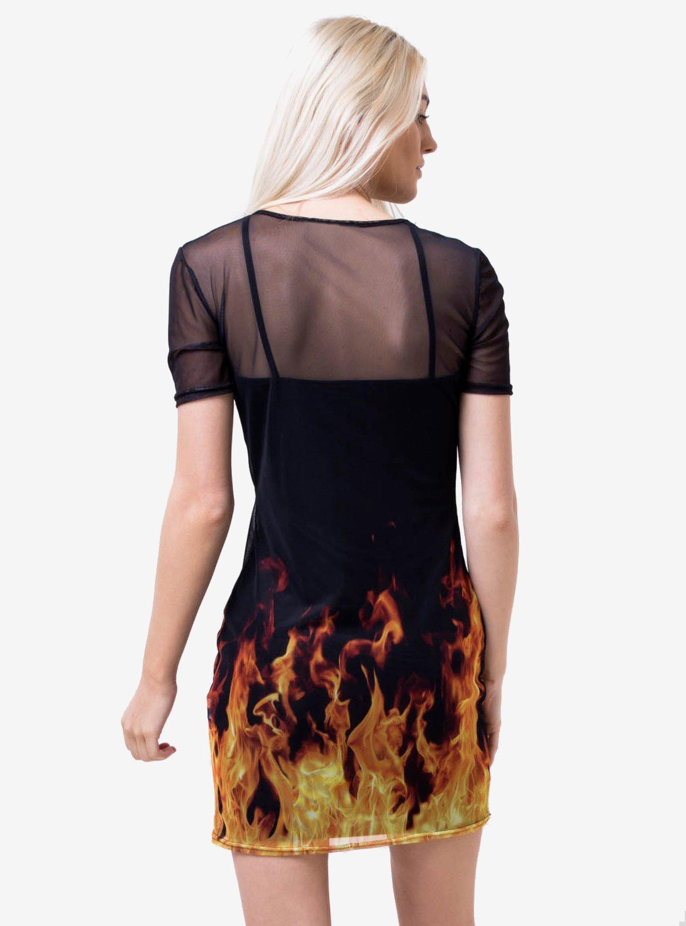 Daisy Street Fire Mesh Dress, , alternate