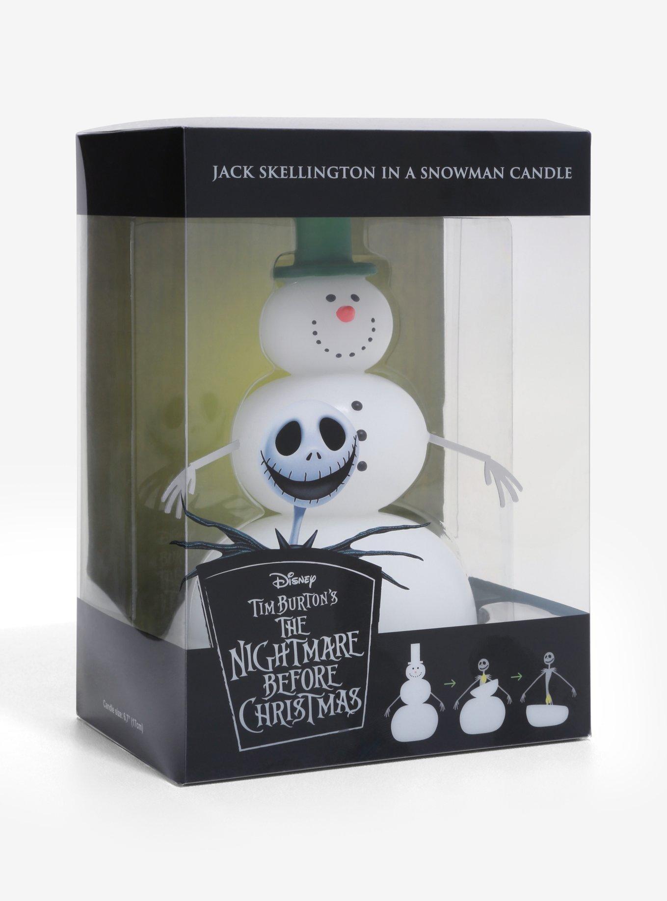 The Nightmare Before Christmas Jack Skellington In A Snowman Candle, , alternate