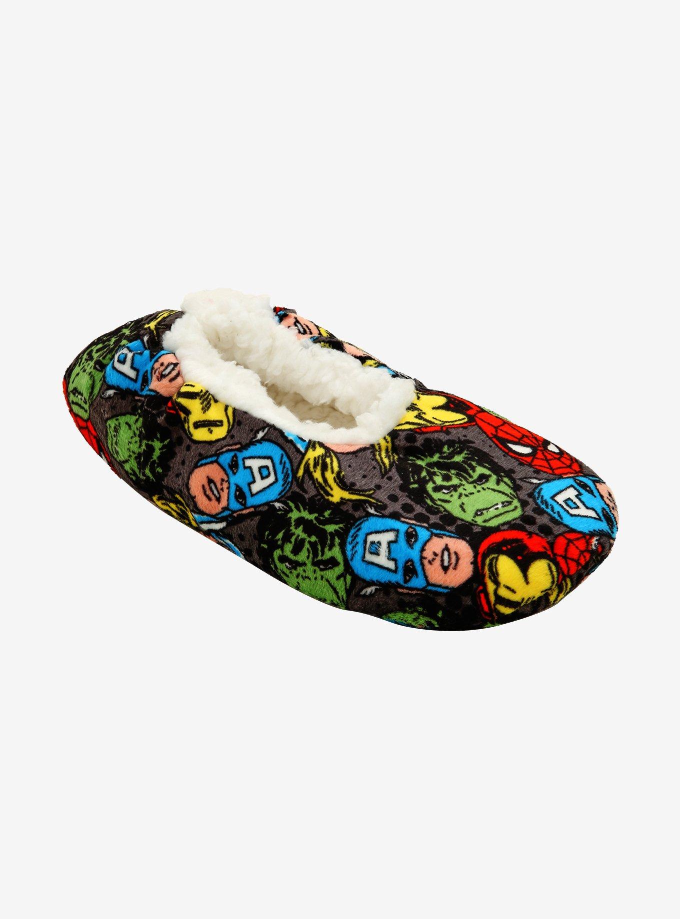 Marvel Avengers Allover Print Sherpa Cozy Slippers, MULTI, alternate