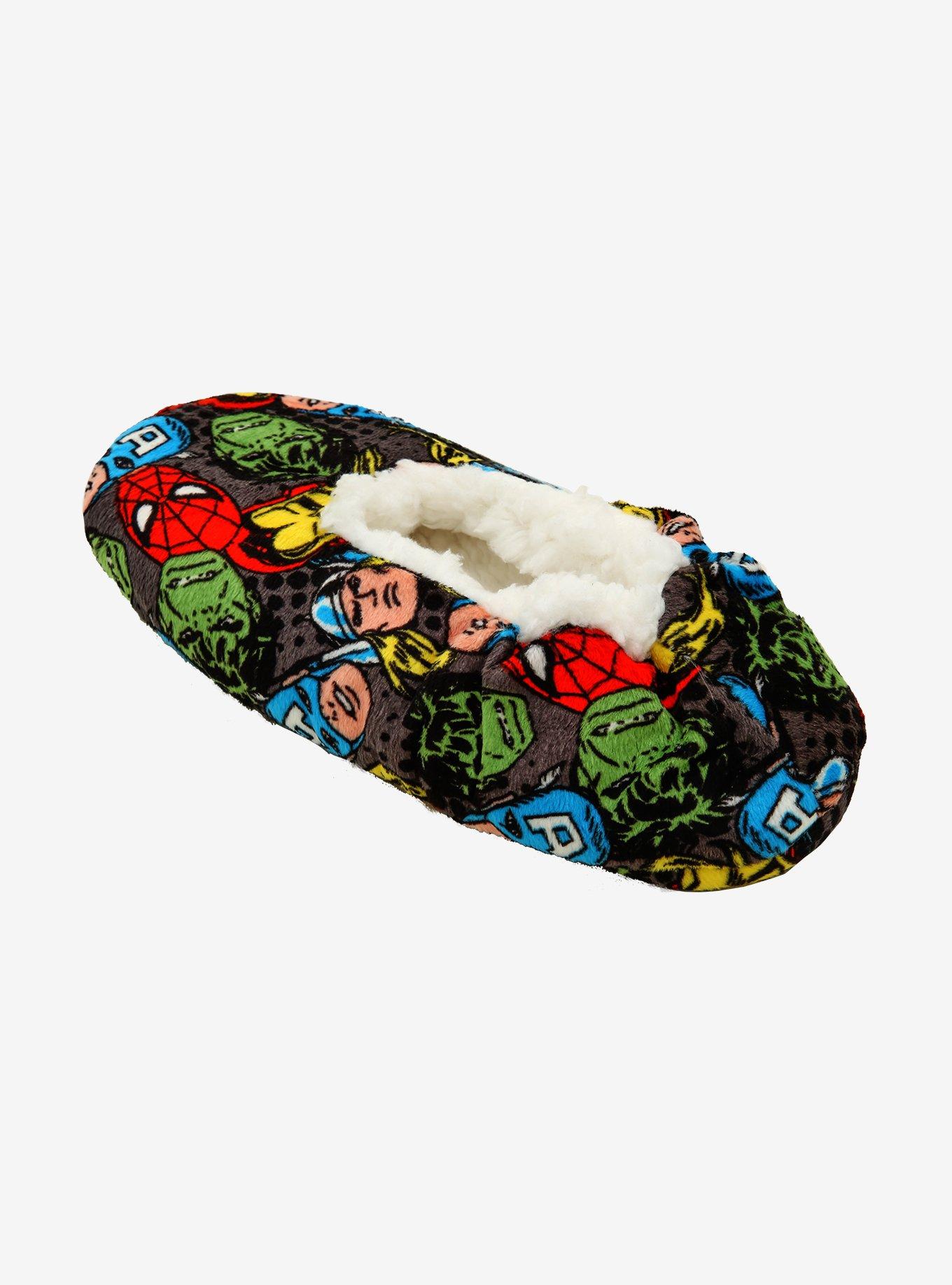 Marvel Avengers Allover Print Sherpa Cozy Slippers, MULTI, alternate