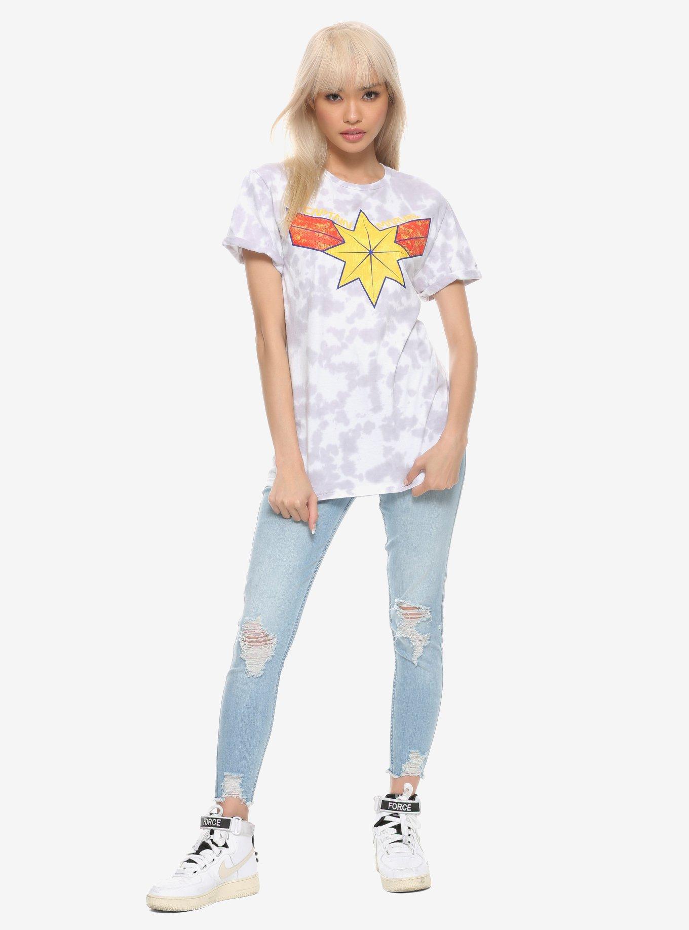 Marvel Captain Marvel Washed Girls T-Shirt, MULTI, alternate