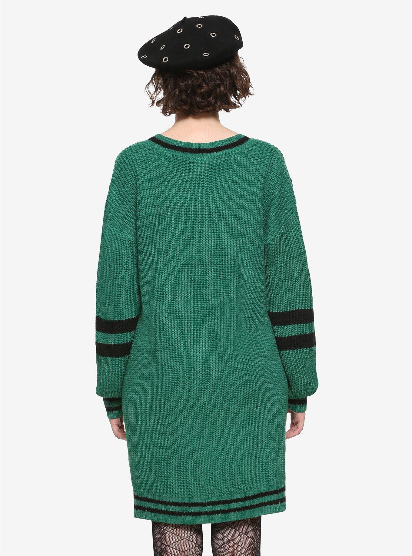 Harry Potter Slytherin Sweater Dress, GREEN, alternate