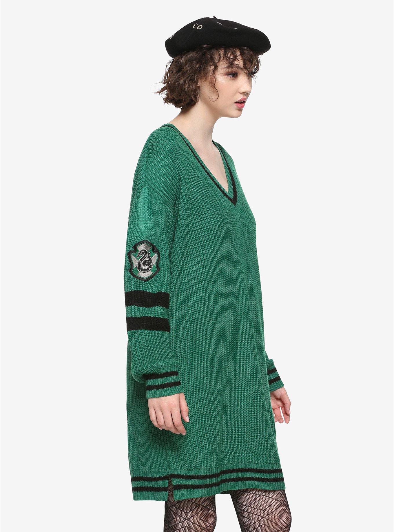 Harry Potter Slytherin Sweater Dress, GREEN, alternate