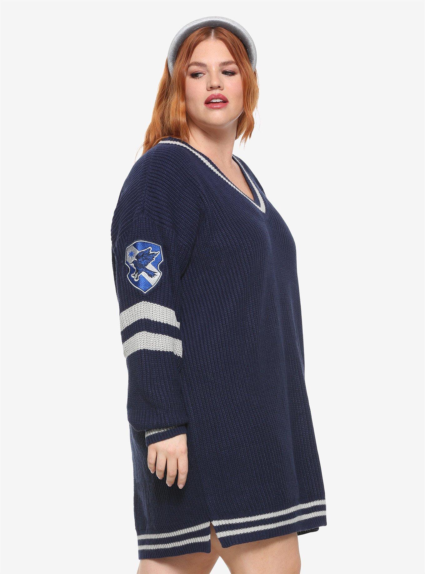 Harry Potter Ravenclaw Sweater Dress Plus Size, BLUE, alternate