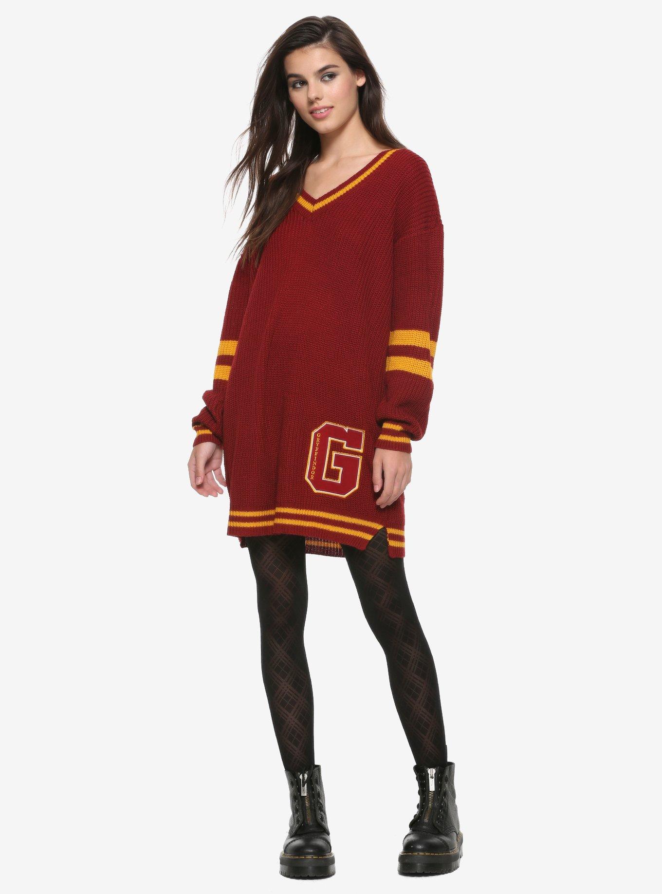 Harry Potter Gryffindor Sweater Dress, BURGUNDY, alternate