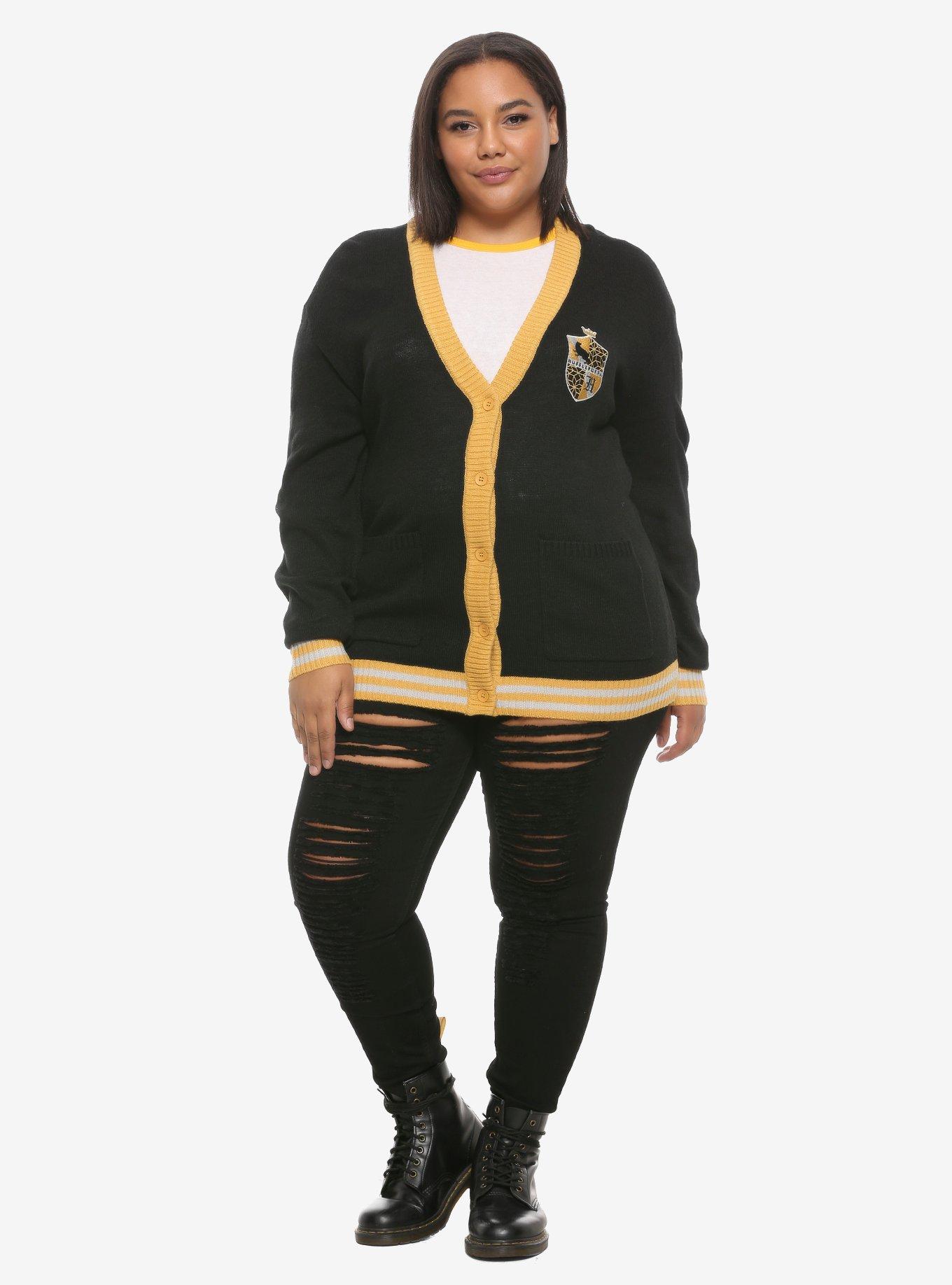 Harry Potter Hufflepuff Girls Cardigan Plus Size, MULTI, alternate