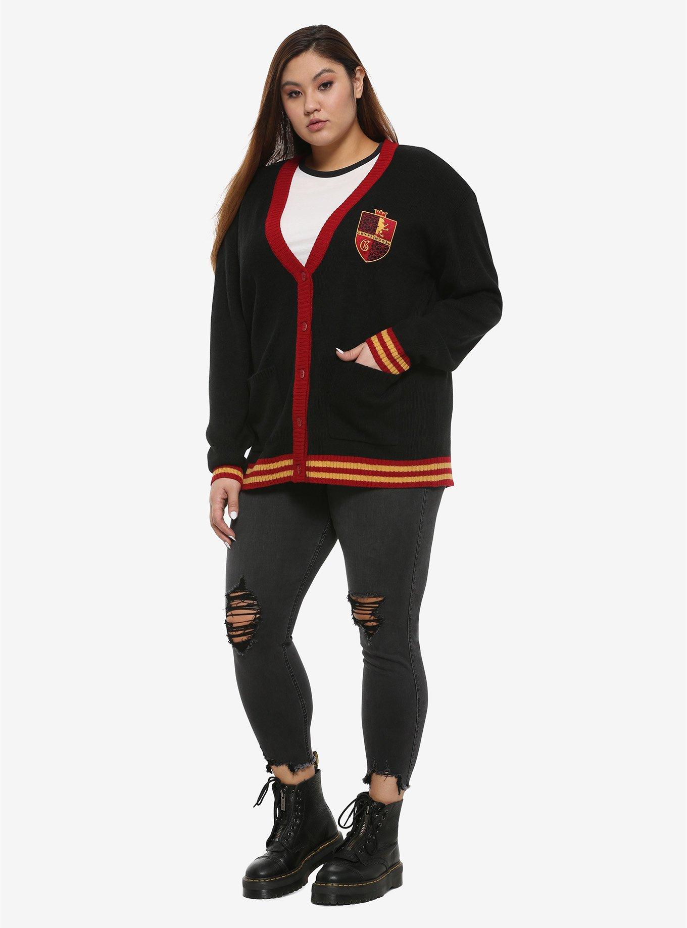Harry Potter Gryffindor Girls Cardigan Plus Size, MULTI, alternate