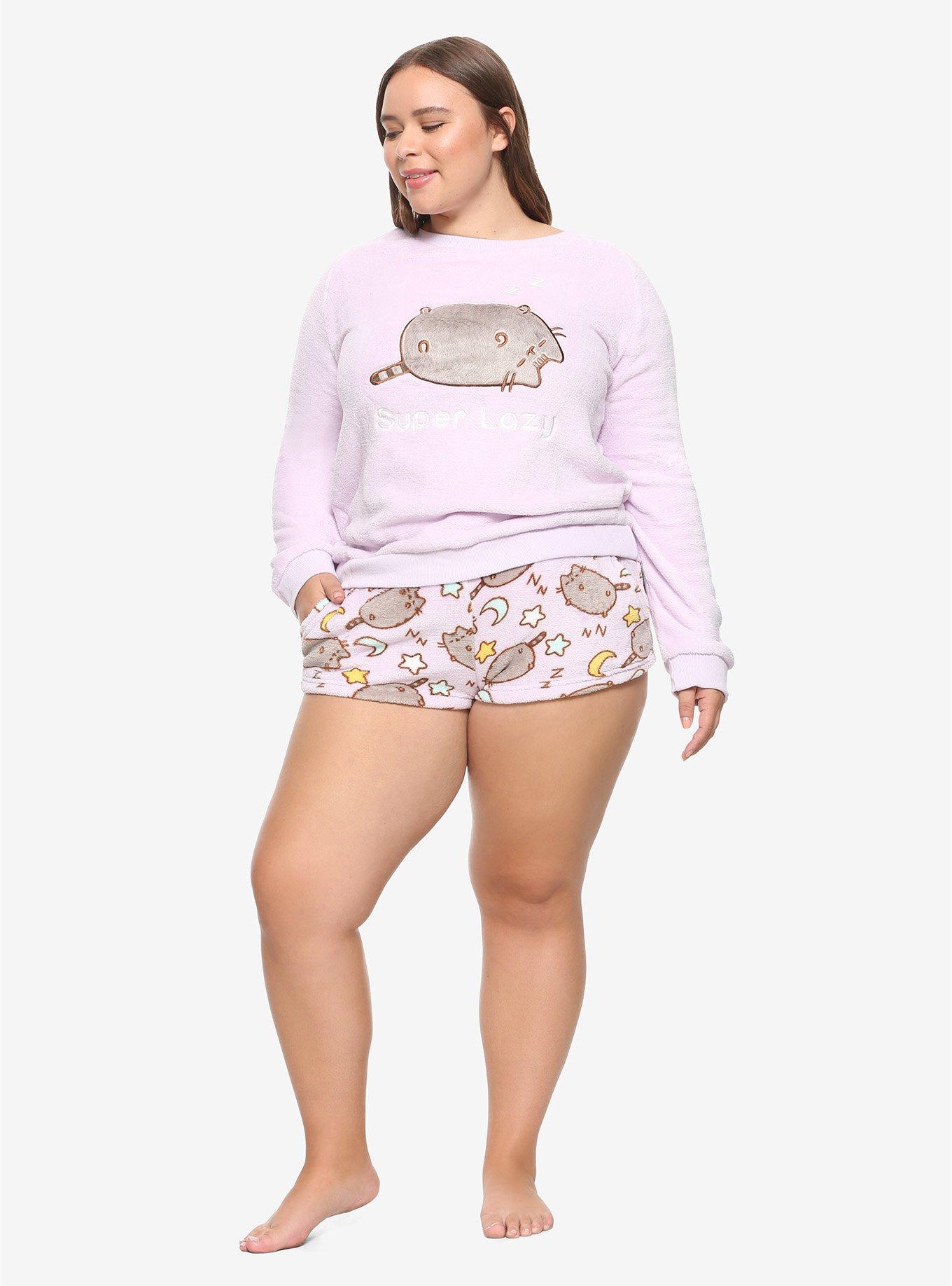 Pusheen Super Lazy Girls Plush Sleep Set Plus Size, , alternate