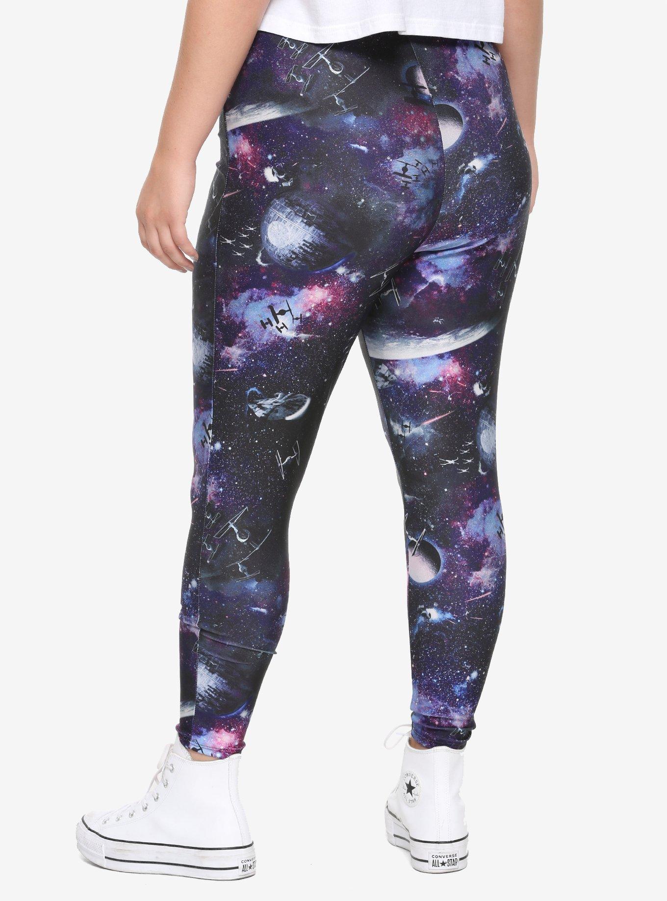 Her Universe Star Wars Battle Scene Leggings Plus Size, , alternate