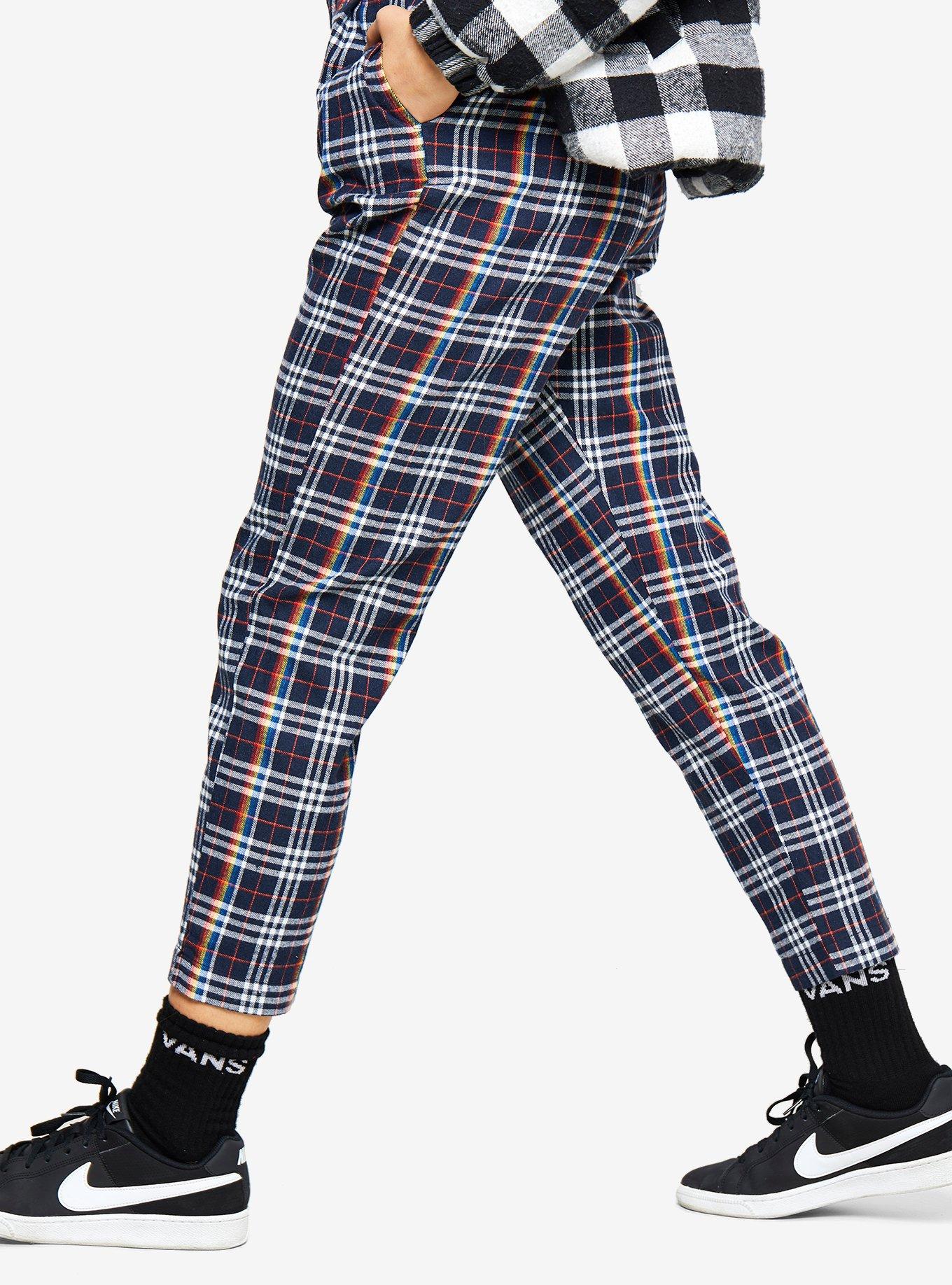 Daisy Street Check Print Girls Pants, MULTI, alternate