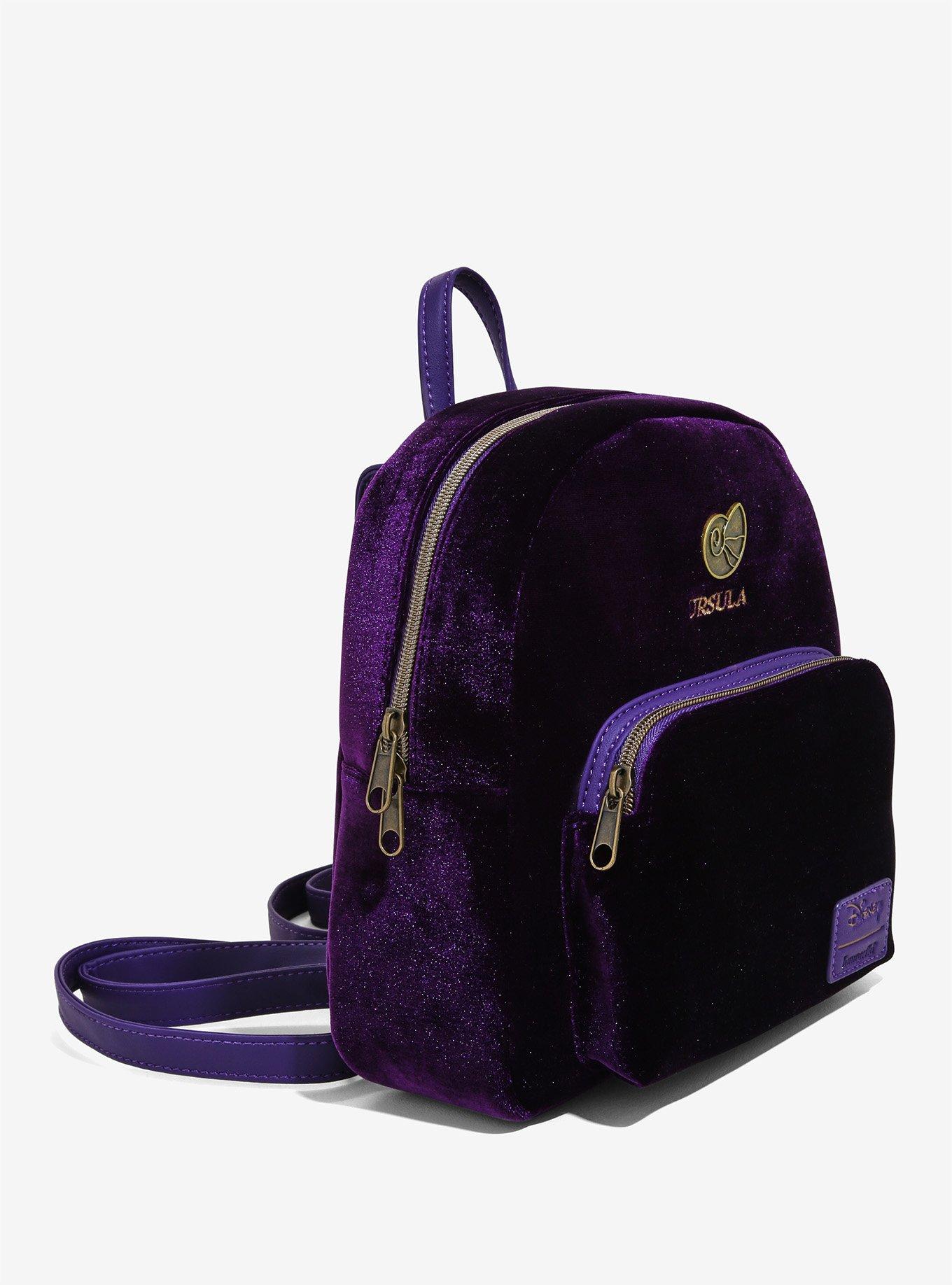 Loungefly Disney Villains Ursula Velvet Mini Backpack, , alternate