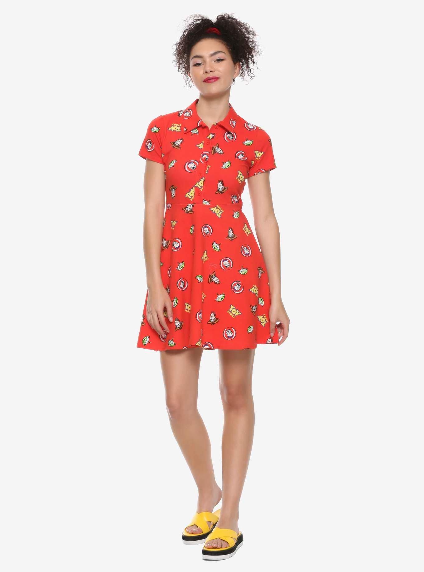 Disney Pixar Toy Story Red Collared Dress, , alternate