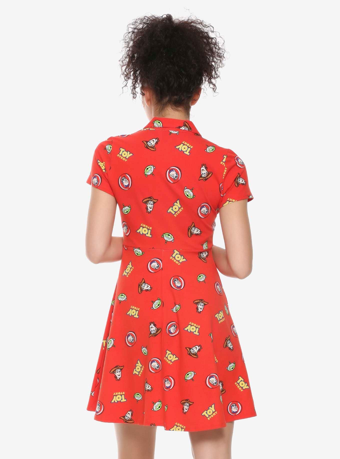 Disney Pixar Toy Story Red Collared Dress, , alternate