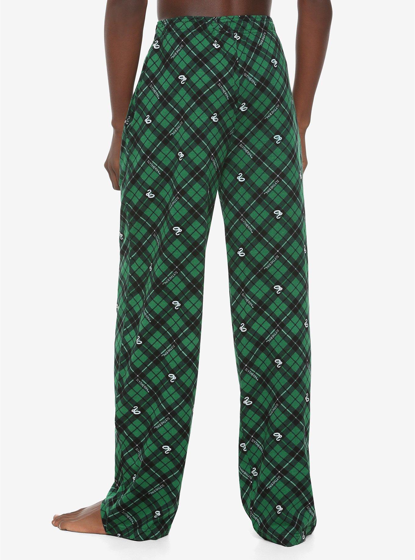 Harry Potter Slytherin Plaid Pajama Pants, PLAID, alternate