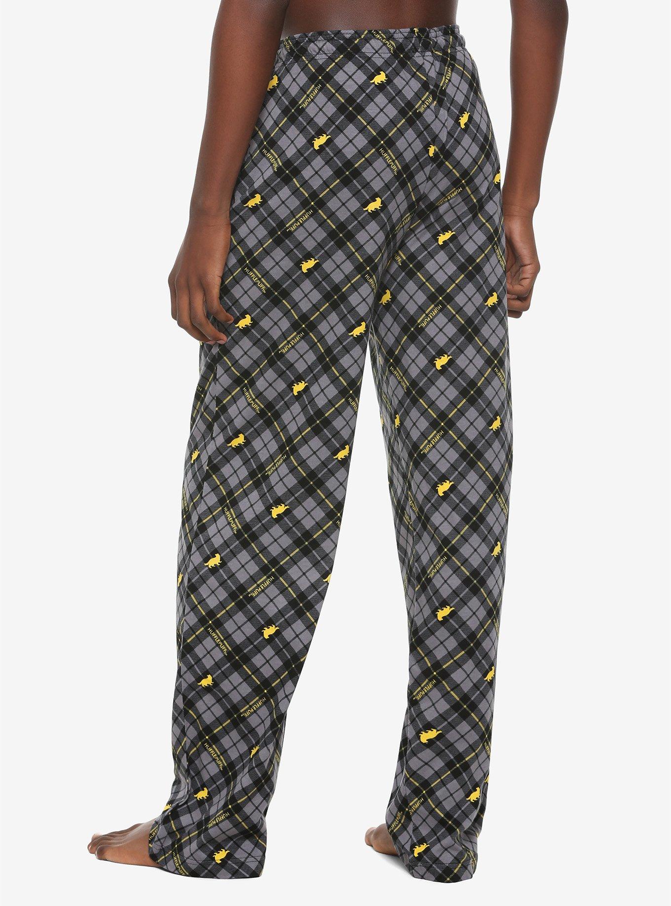 Harry Potter Hufflepuff Plaid Pajama Pants, PLAID, alternate
