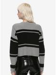 The Nightmare Before Christmas Jack Stripe Girls Crop Sweater, BLACK, alternate