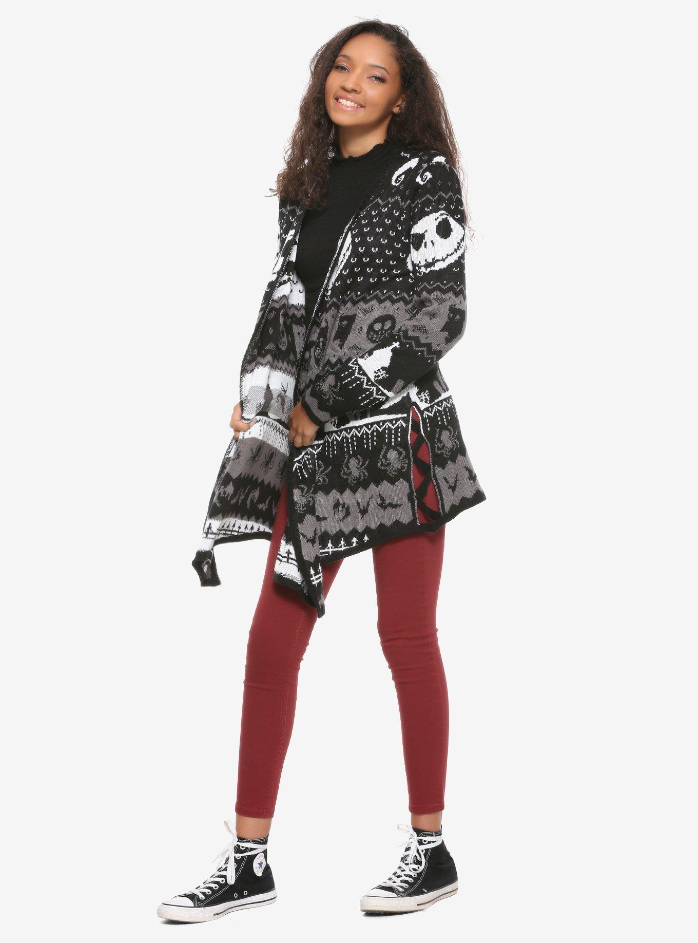 The Nightmare Before Christmas Jack Fair Isle Cardigan, , alternate