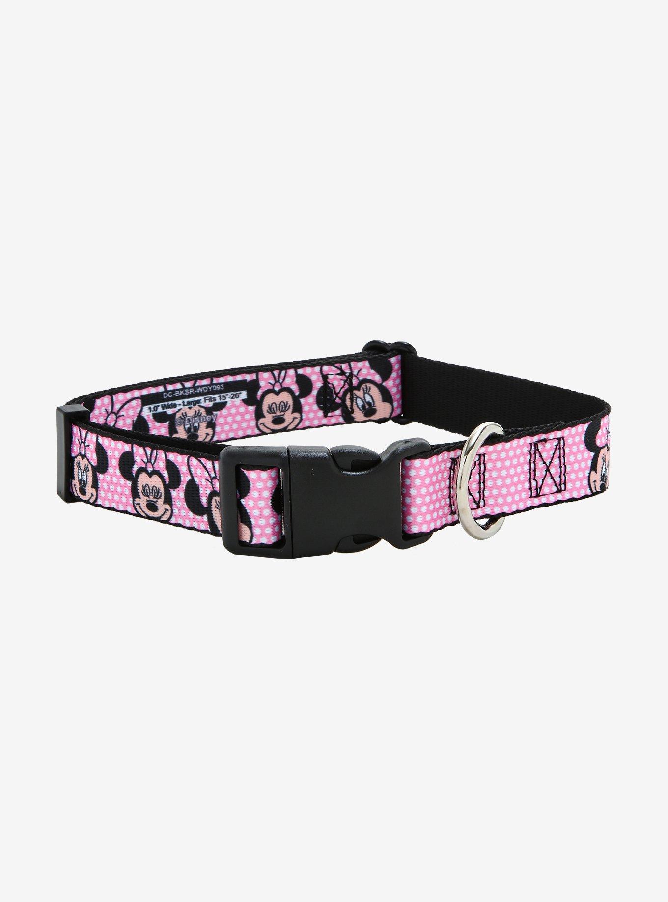 Disney Minnie Mouse Pink & White Polka Dot Pet Collar, MULTI, alternate - view 3