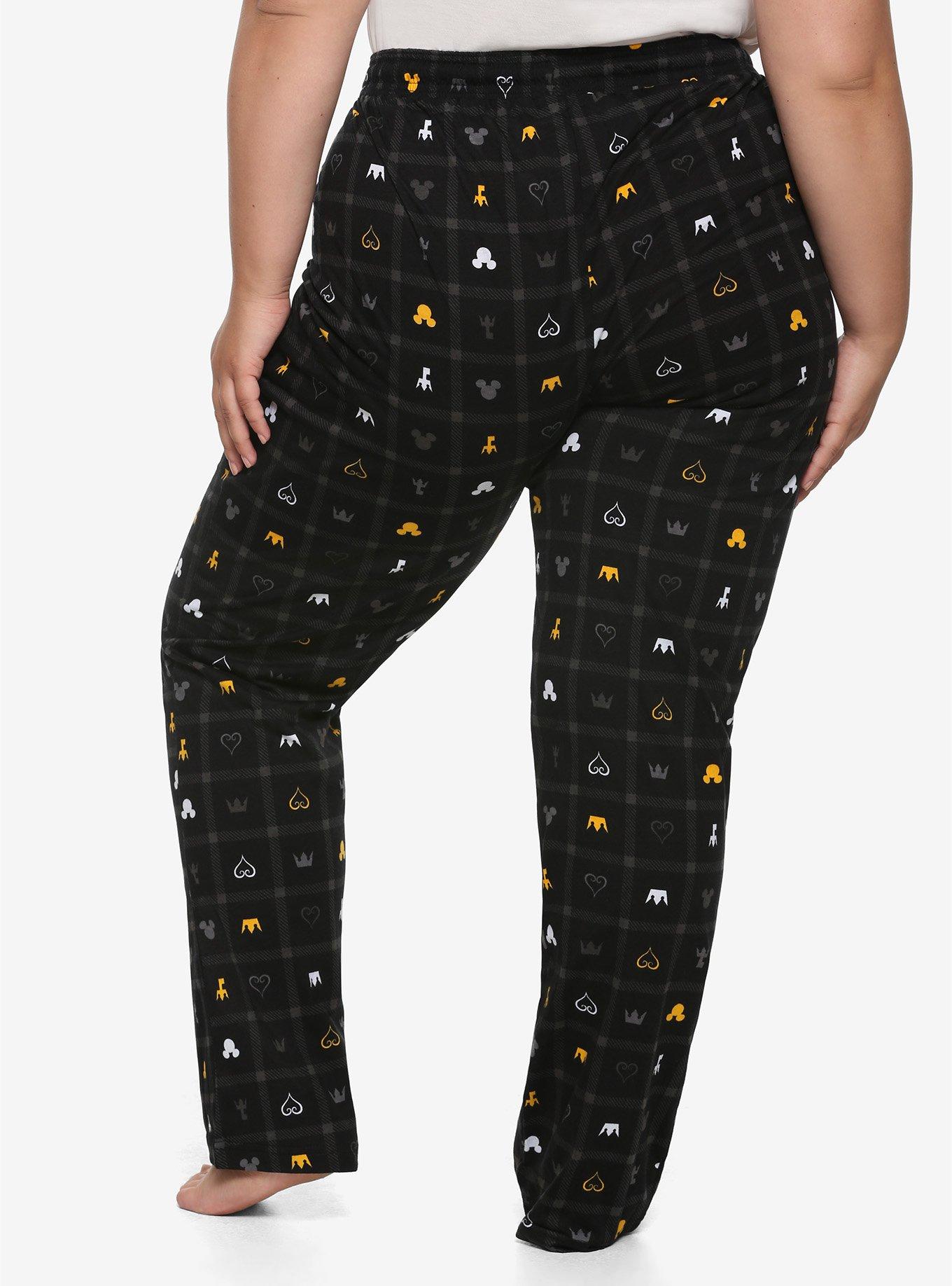Disney Kingdom Hearts Icon Grid Girls Pajama Pants Plus Size, MULTI, alternate