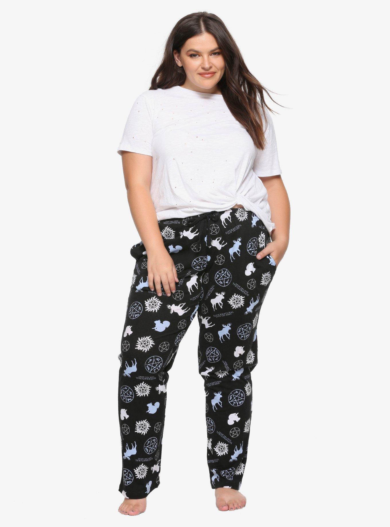 Supernatural Moose & Squirrel Girls Pajama Pants Plus Size, MULTI, alternate