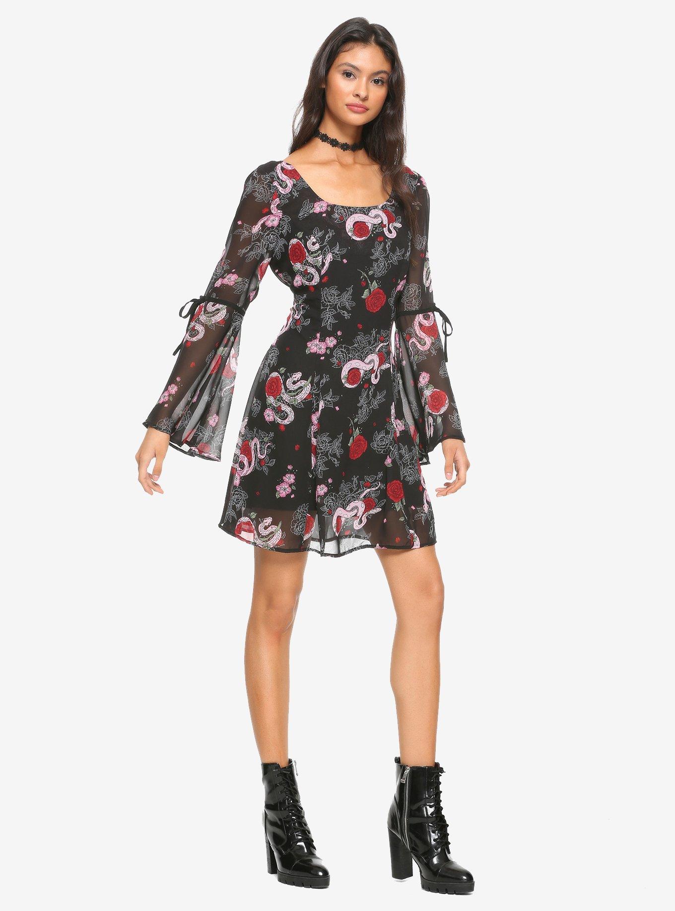Hell Bunny Pink Viper Dress, MULTI, alternate