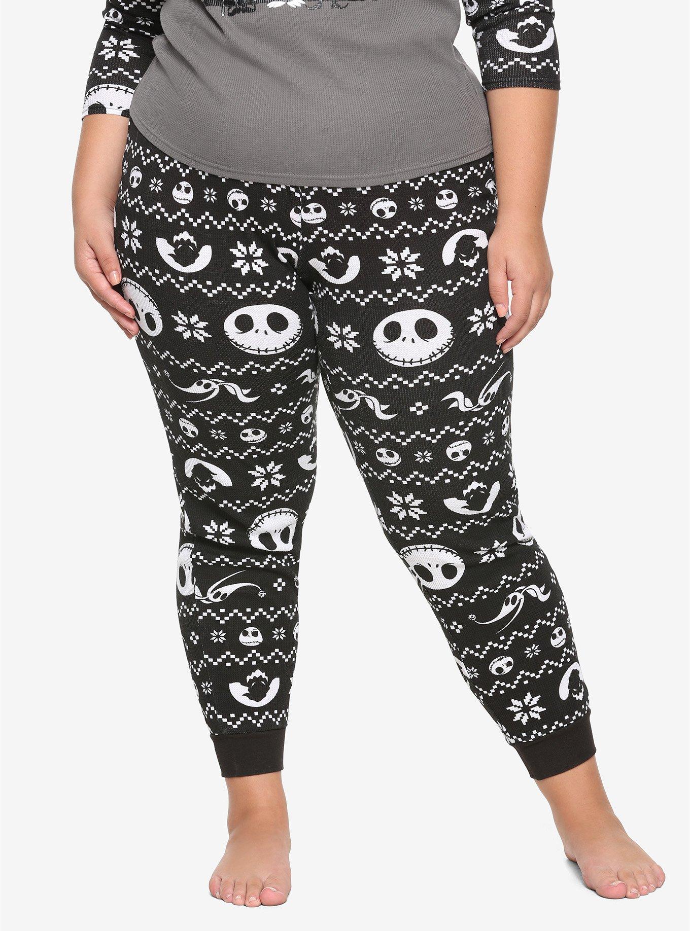 The Nightmare Before Christmas Fair Isle Girls Thermal Sleep Set Plus Size, MULTI, alternate