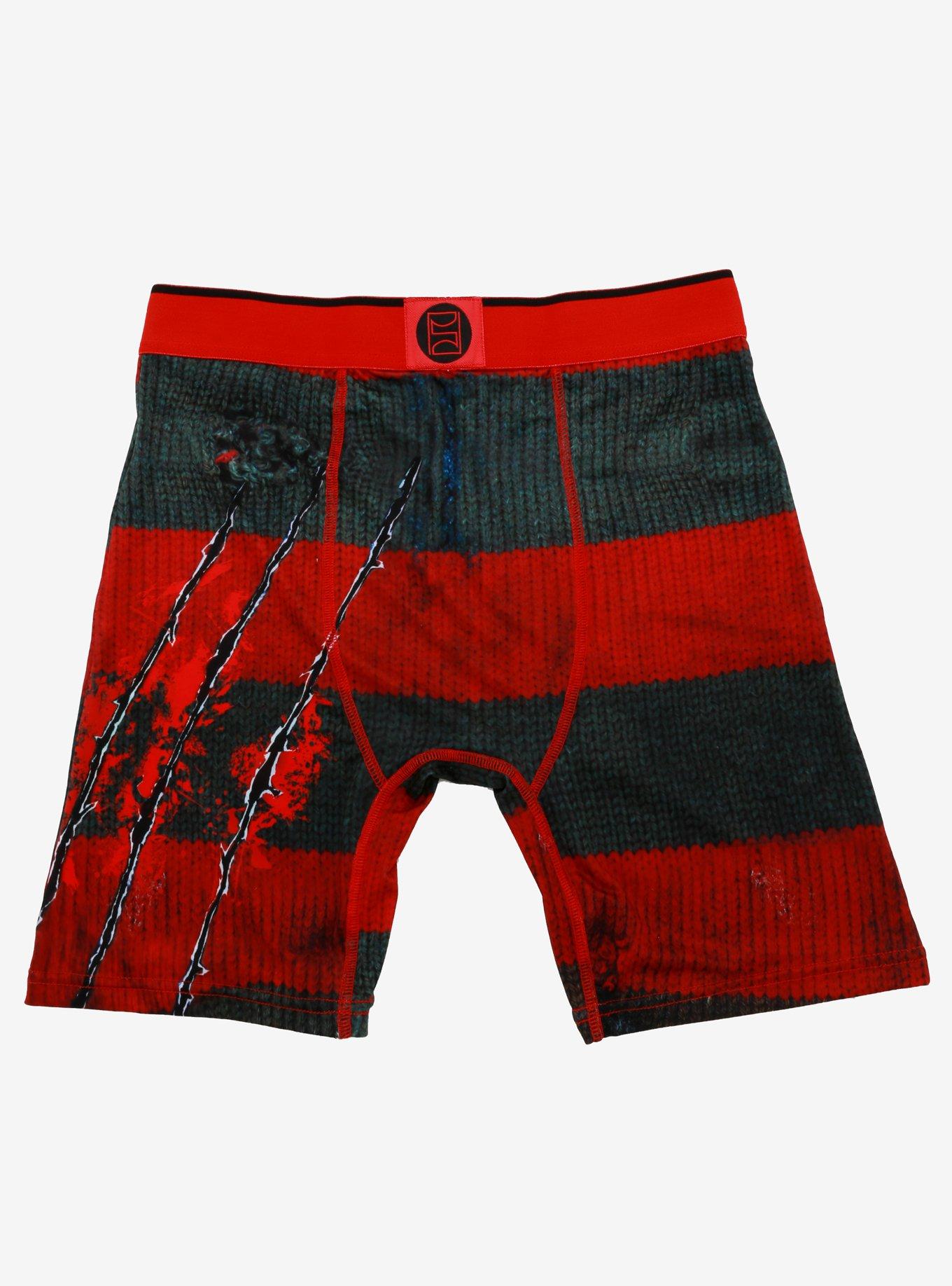 A Nightmare On Elm Street Freddy Stripe Boxer Briefs, MULTI, alternate