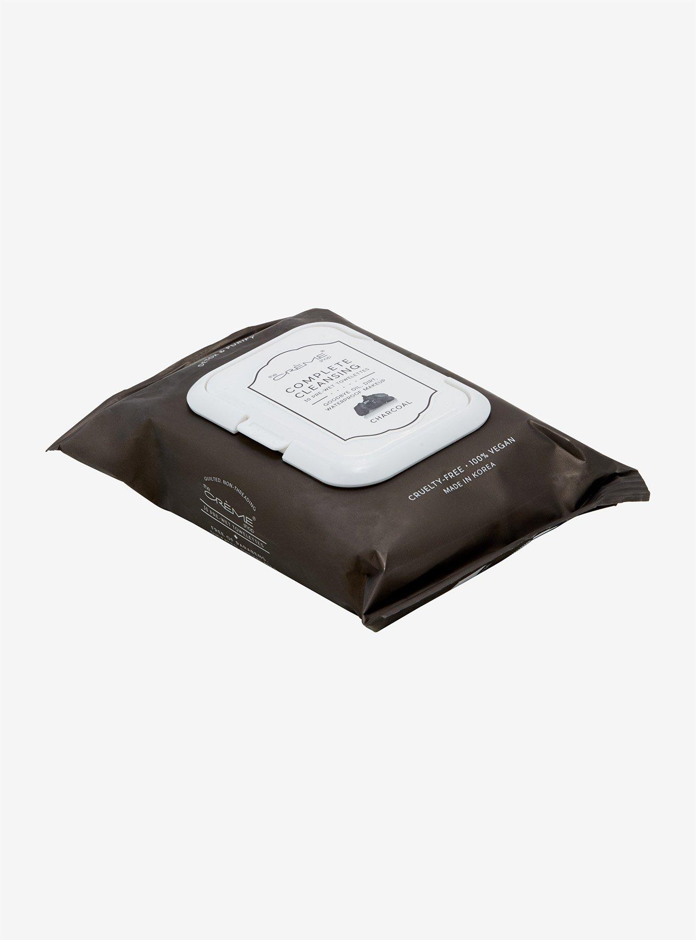 The Creme Shop Complete Cleansing Charcoal Face Wipes, , alternate