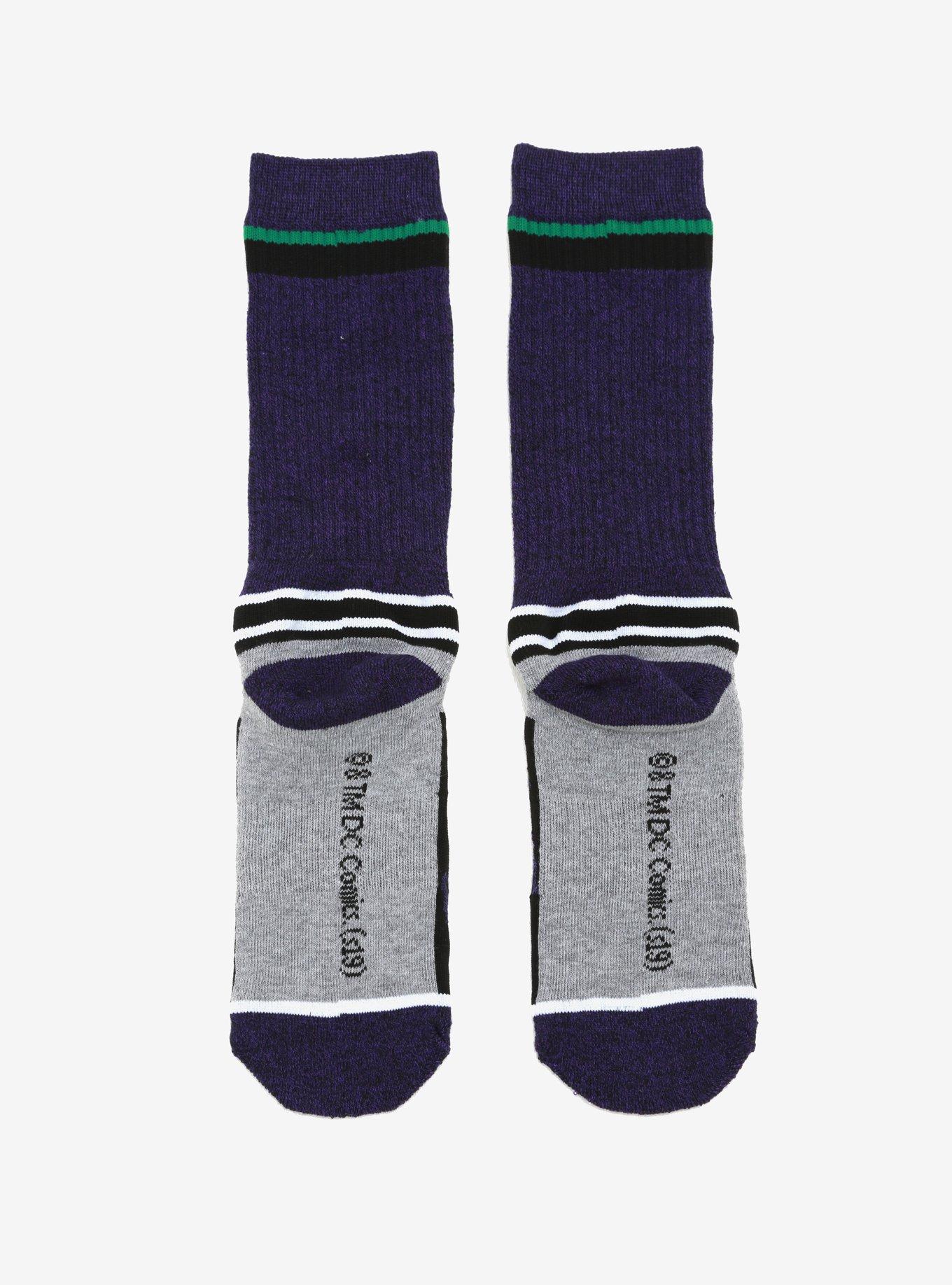 DC Comics Joker Purple Crew Socks, , alternate