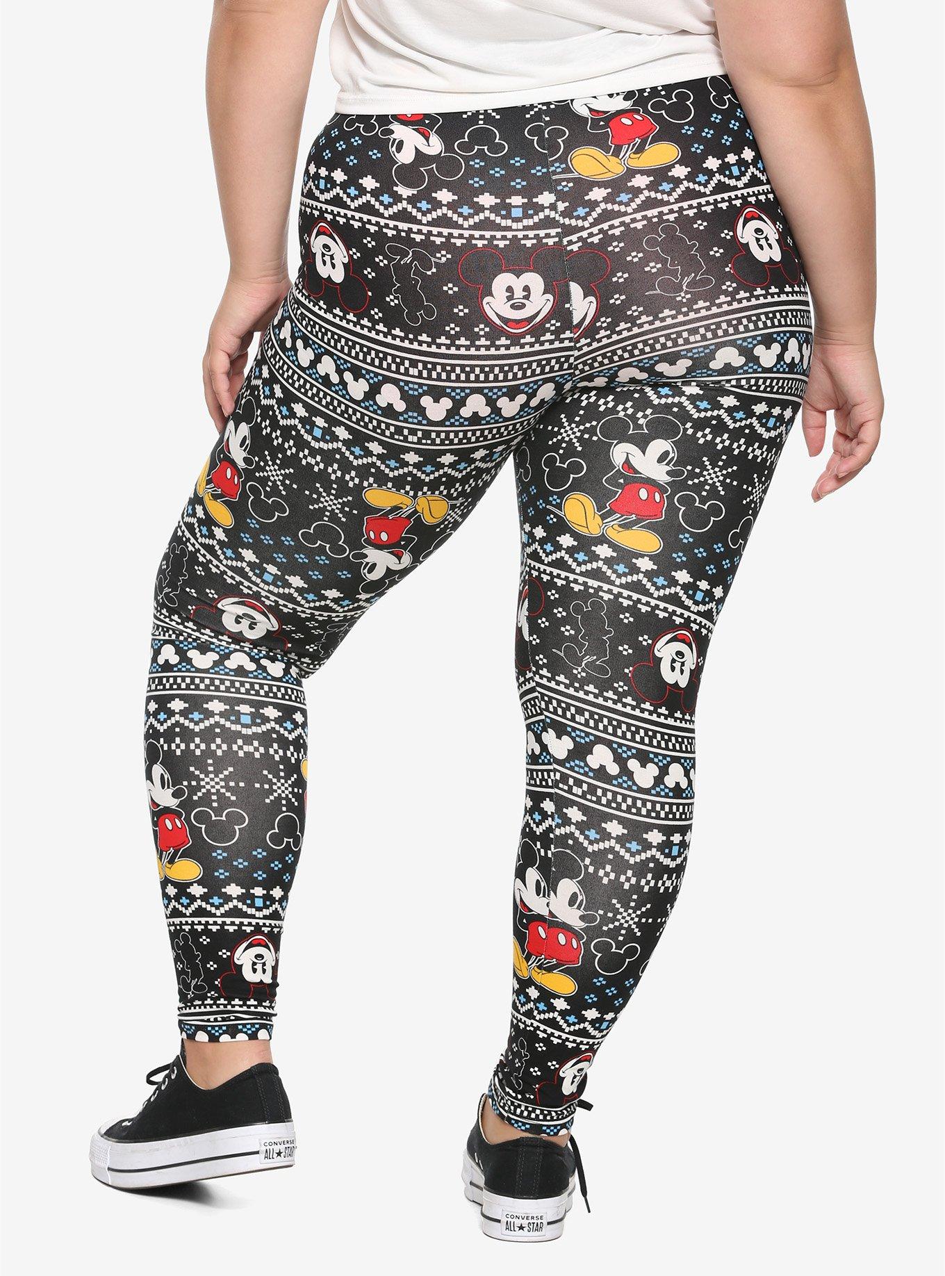 Disney Mickey Mouse Fair Isle Leggings Plus Size, , alternate