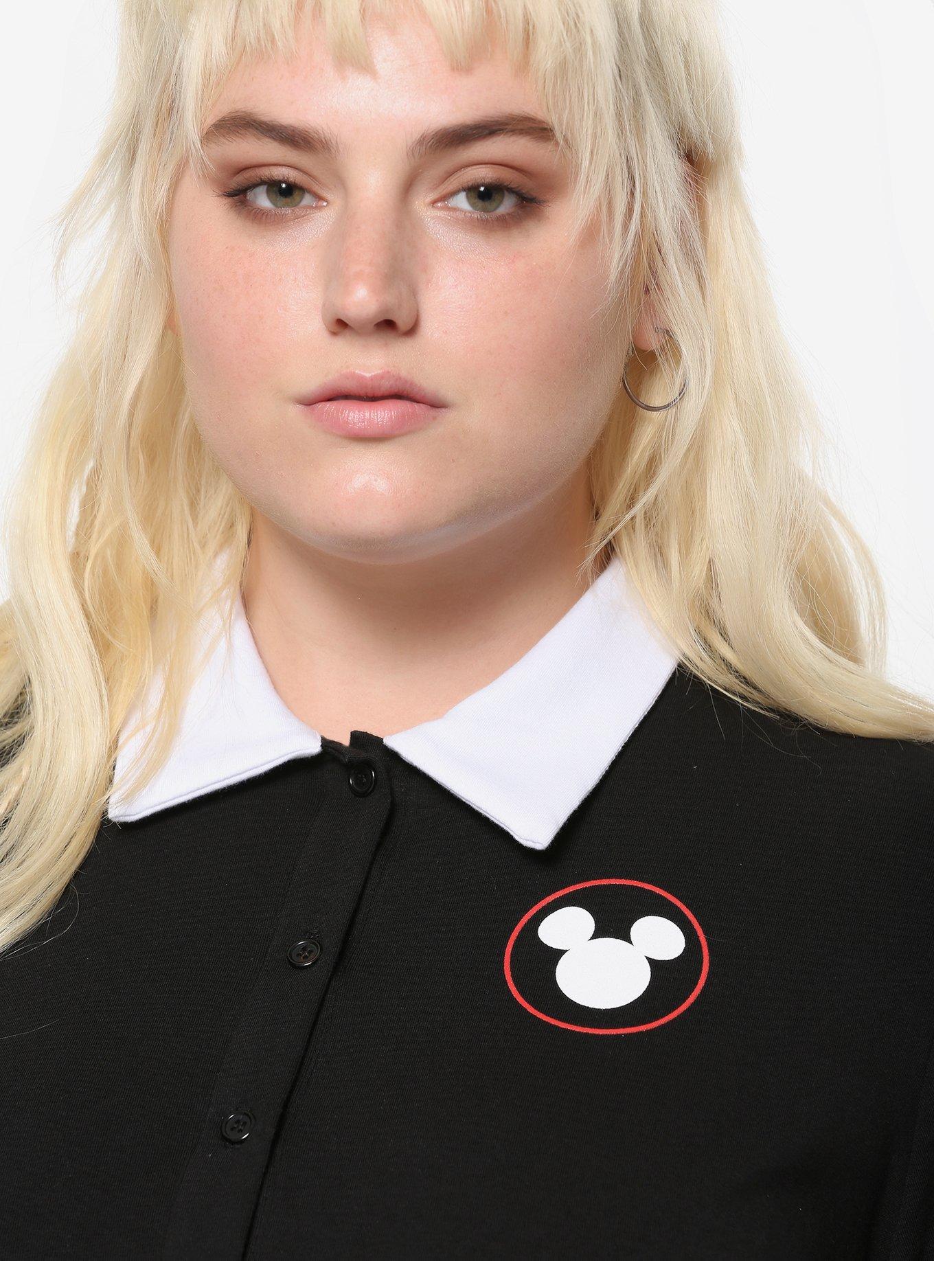 Disney Mickey Mouse Black & White Collared Dress Plus Size, , alternate