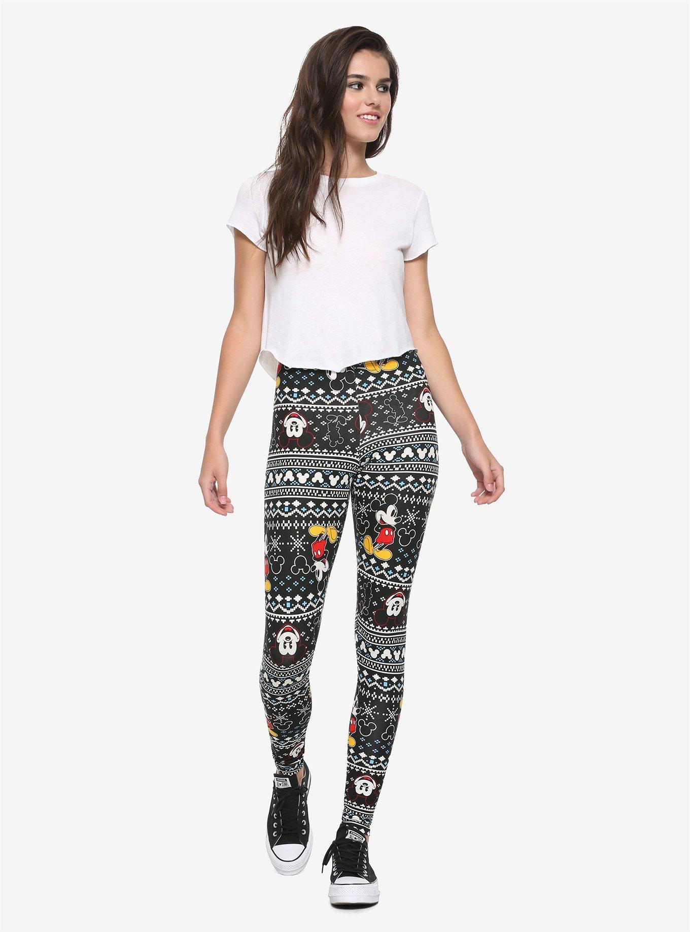 Disney Mickey Mouse Fair Isle Leggings, , alternate