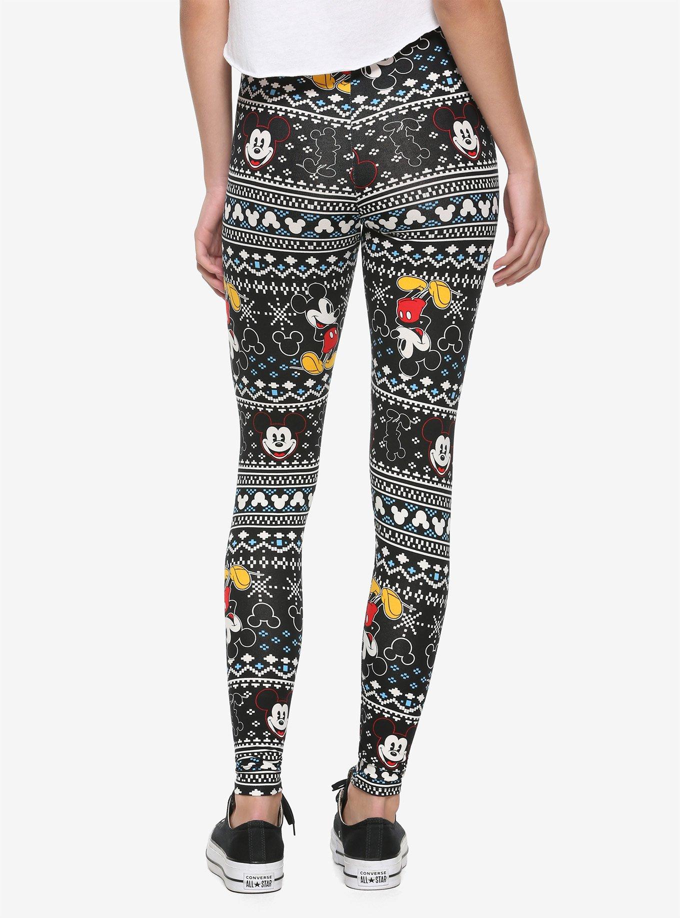 Disney Mickey Mouse Fair Isle Leggings, , alternate